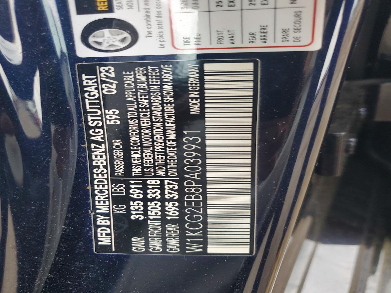 2023 Mercedes-benz Eqs Sedan 450 4matic Blue vin: W1KCG2EB8PA039931