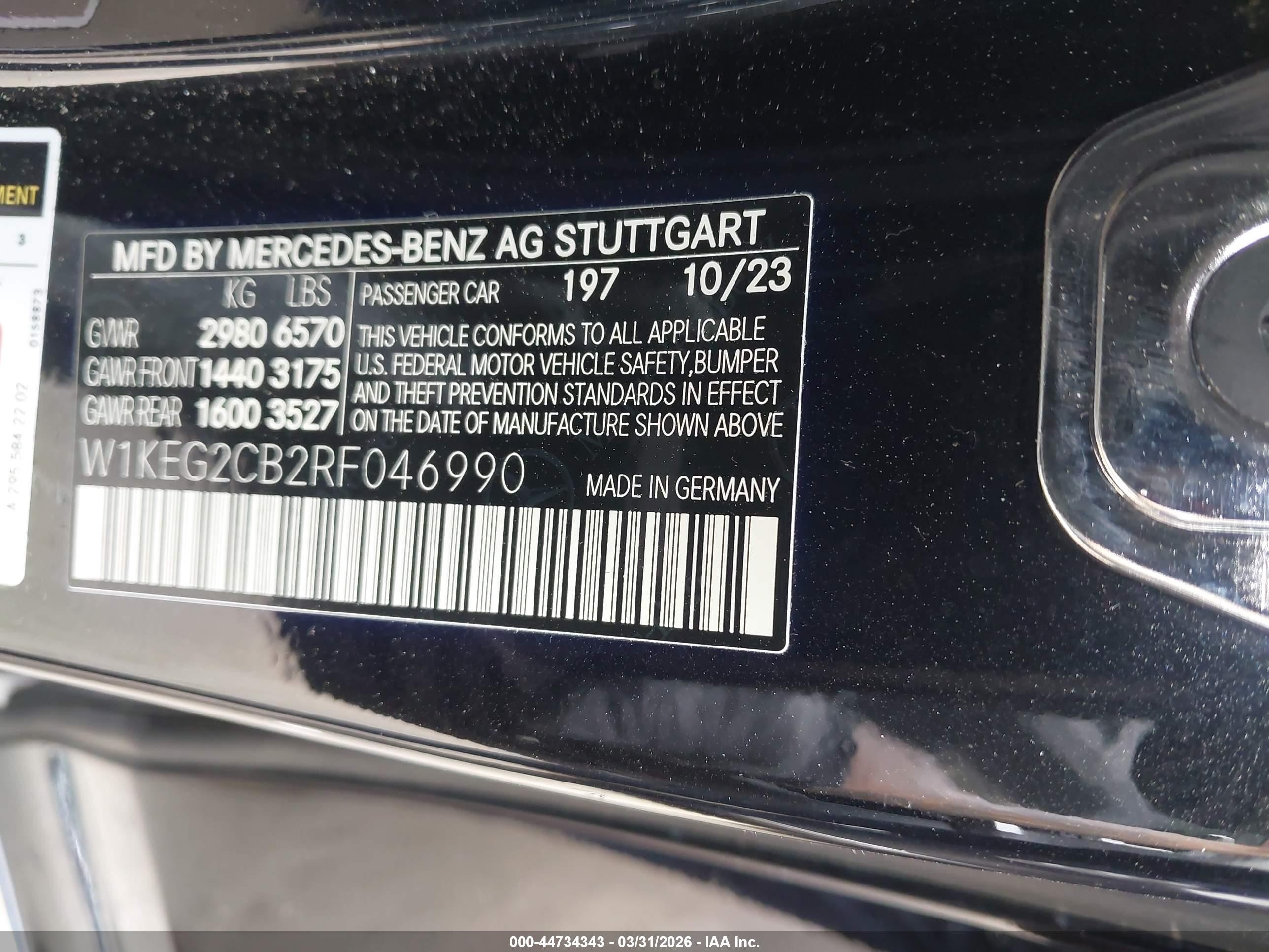 2024 Mercedes-benz Eqe 500 4matic Black vin: W1KEG2CB2RF046990