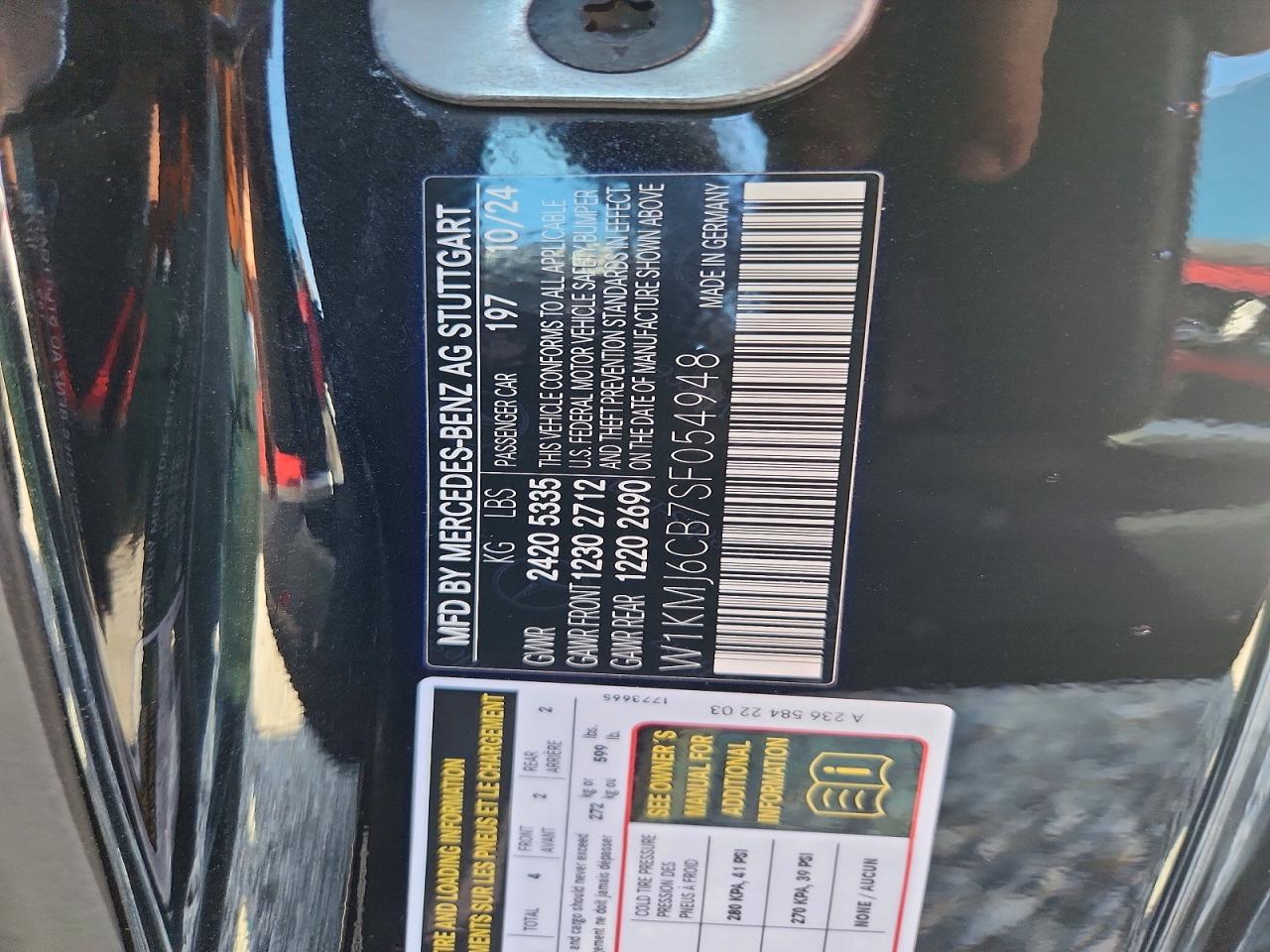 2025 Mercedes-benz Cle Amg 53 4matic Black vin: W1KMJ6CB7SF054948