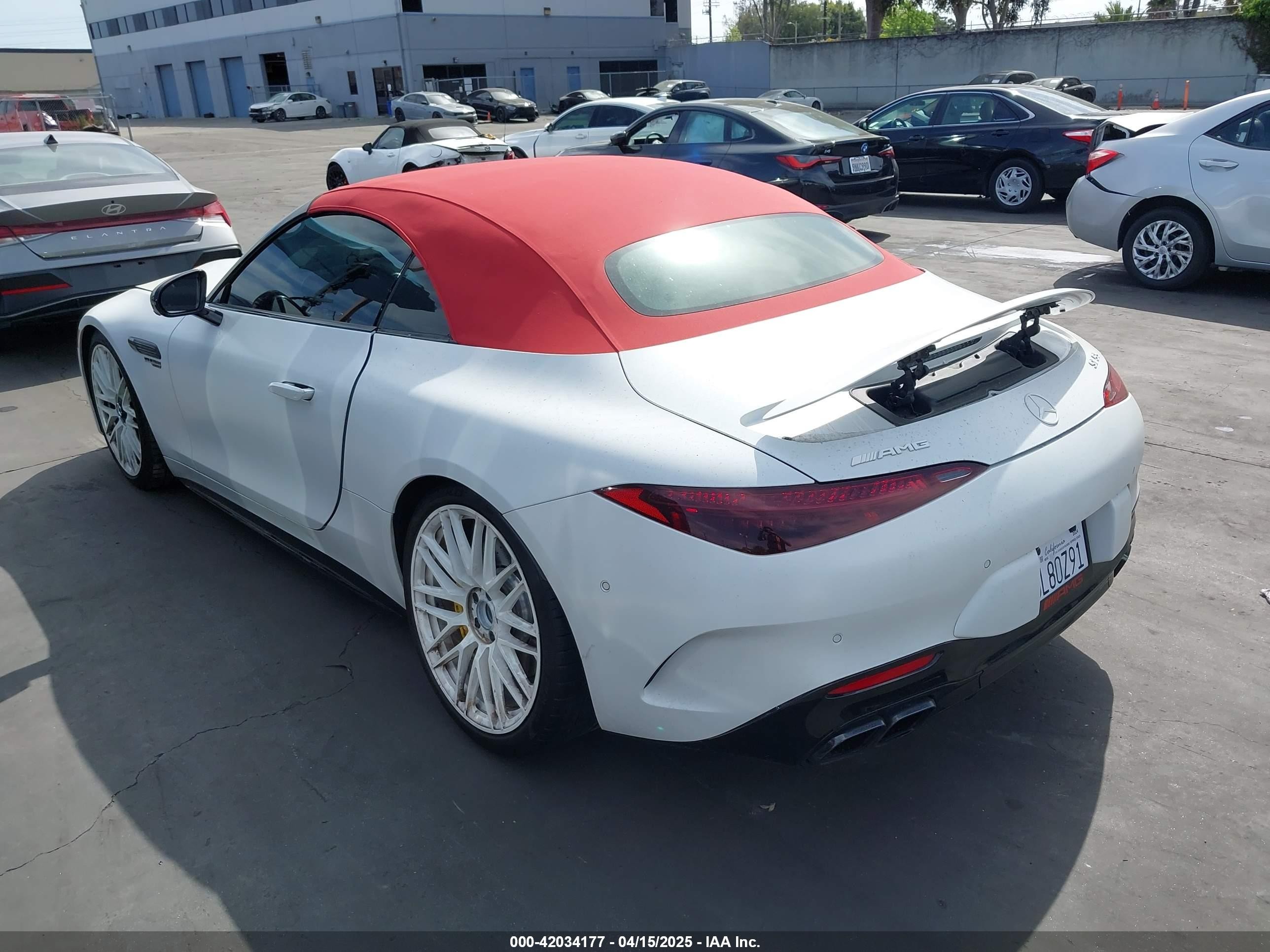 2022 Mercedes-benz Amg Sl 55 4matic Белый vin: W1KVK8AB4NF001533
