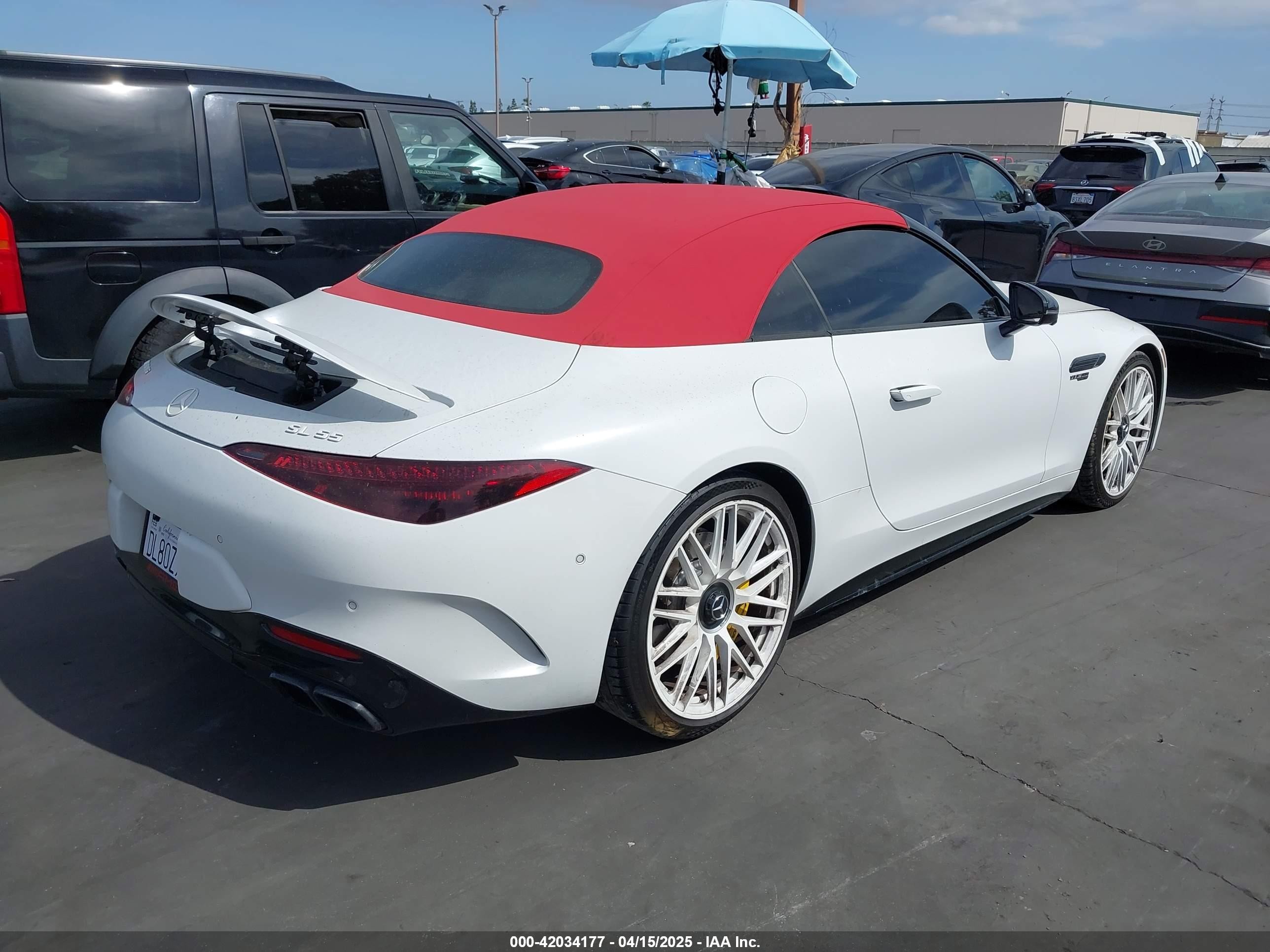 2022 Mercedes-benz Amg Sl 55 4matic Белый vin: W1KVK8AB4NF001533