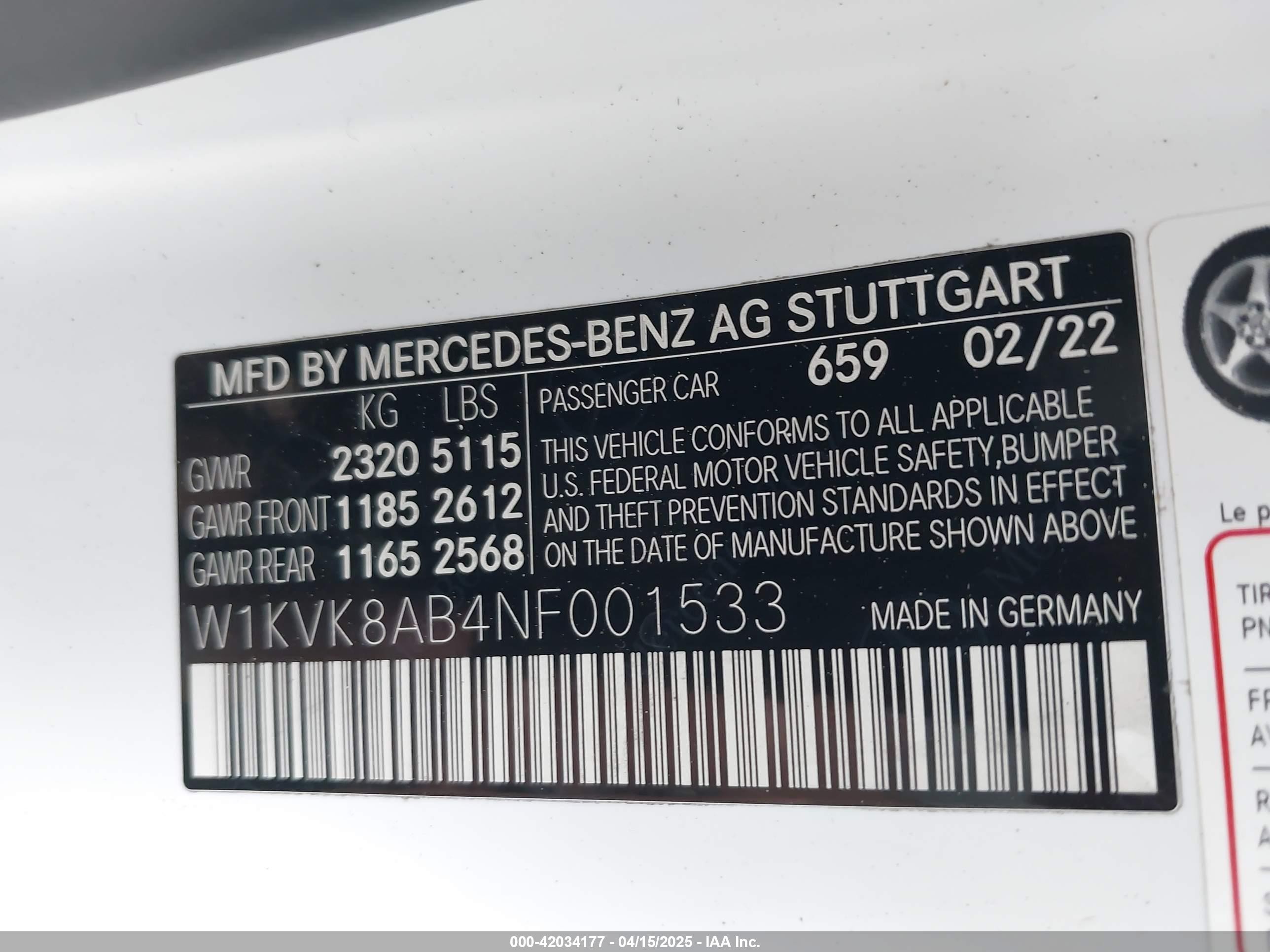 2022 Mercedes-benz Amg Sl 55 4matic Белый vin: W1KVK8AB4NF001533