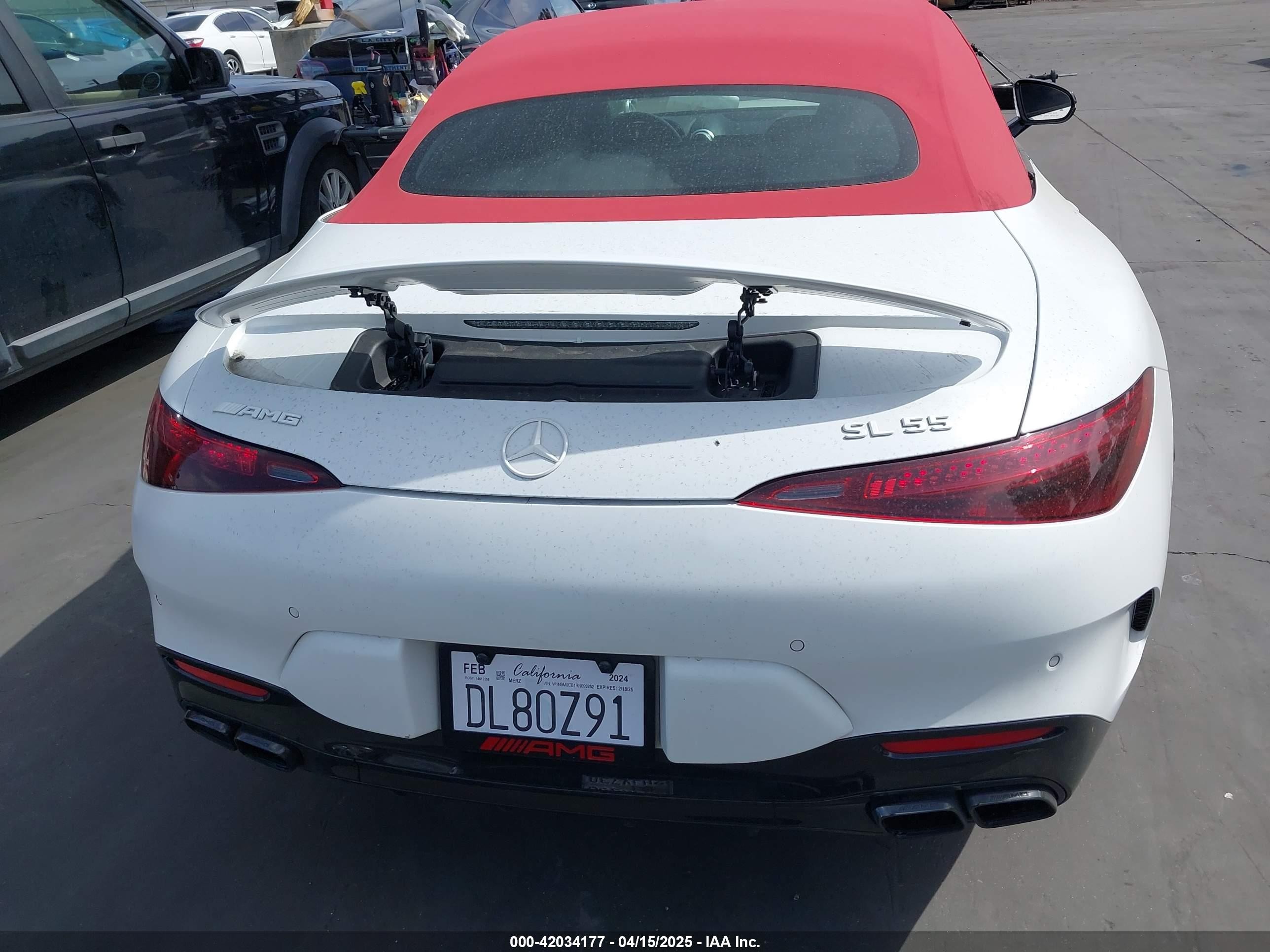 2022 Mercedes-benz Amg Sl 55 4matic Белый vin: W1KVK8AB4NF001533