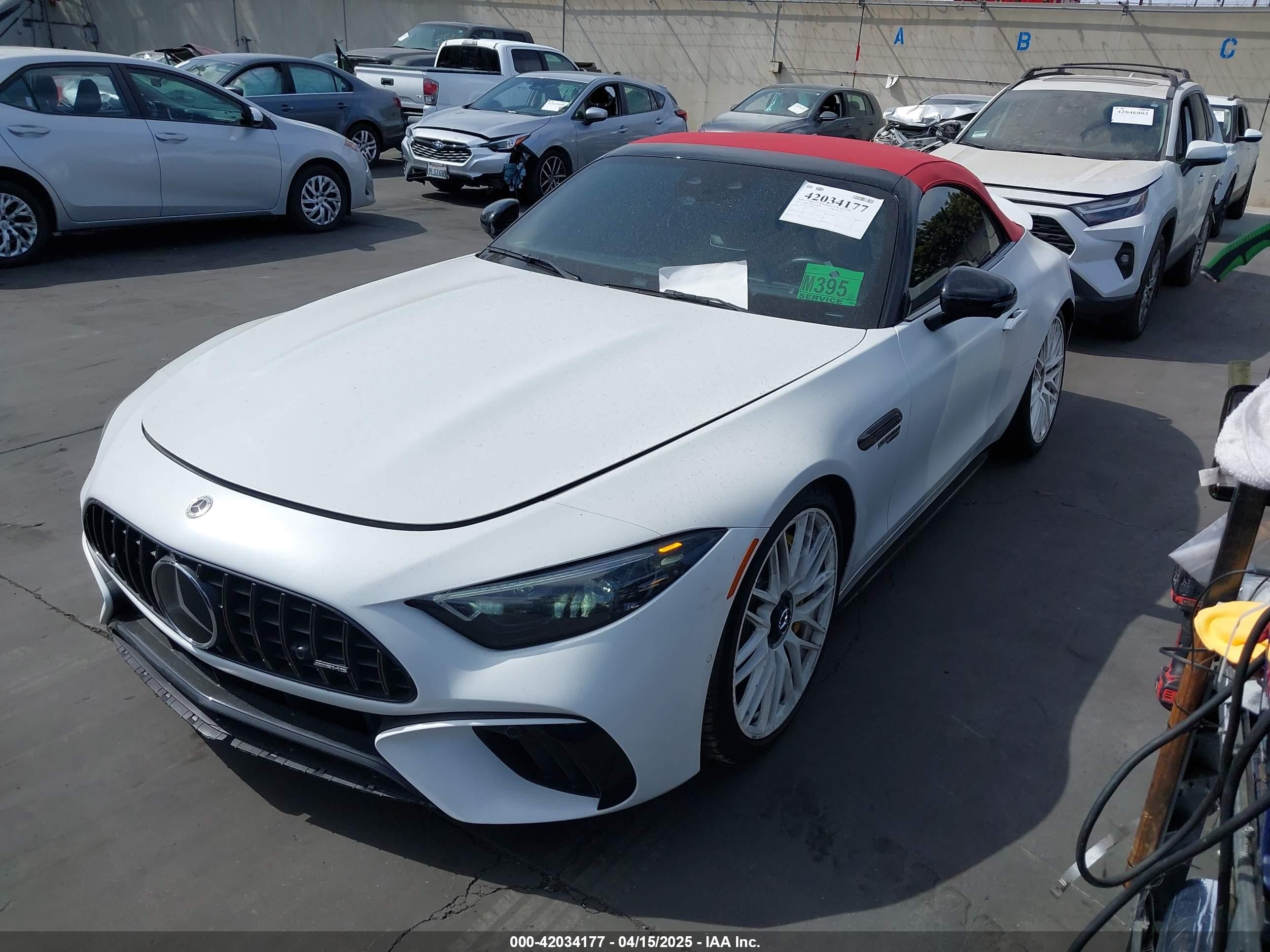 2022 Mercedes-benz Amg Sl 55 4matic Белый vin: W1KVK8AB4NF001533