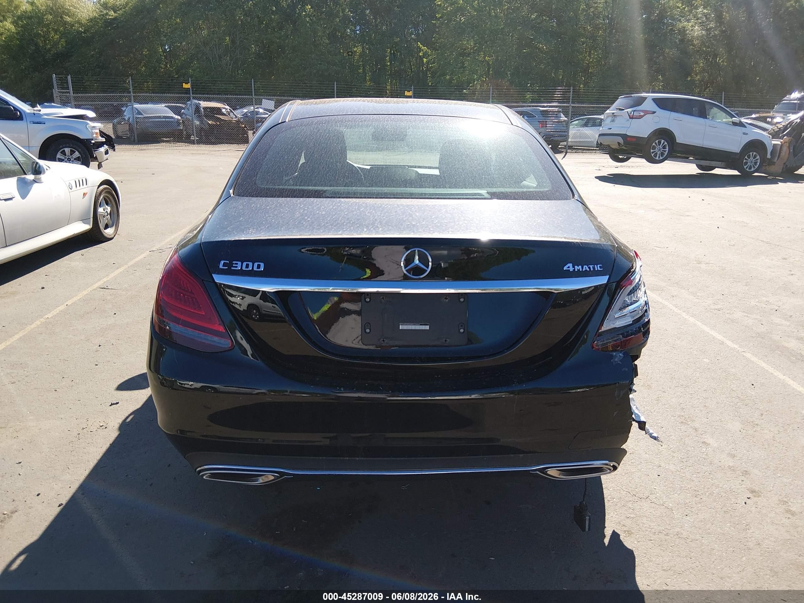 2021 Mercedes-benz C 300 4matic Черный vin: W1KWF8EB6MR636849