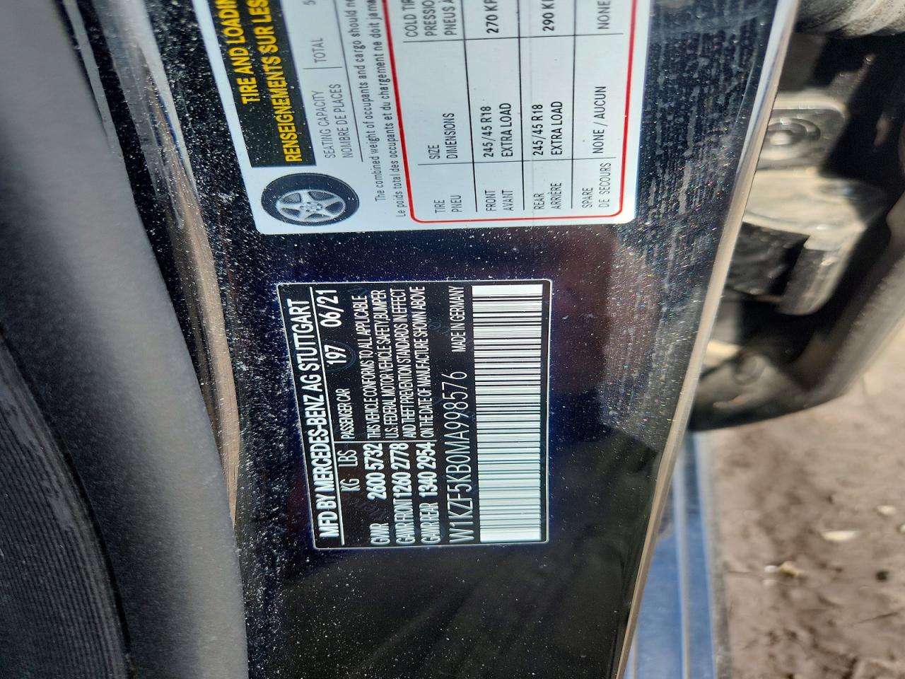 2021 Mercedes-benz E 450 4matic Черный vin: W1KZF5KB0MA998576