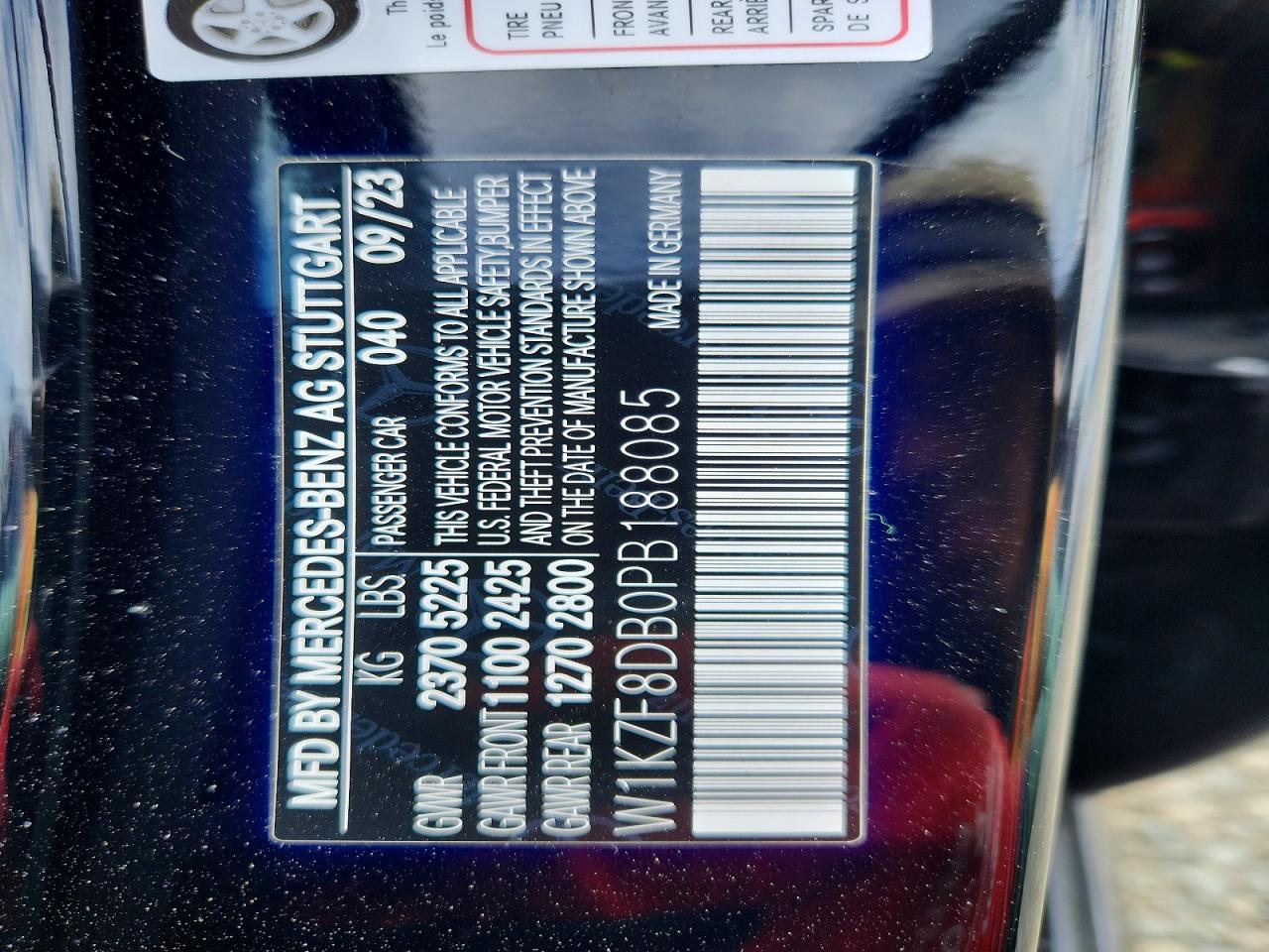 2023 Mercedes-benz E 350 Черный vin: W1KZF8DB0PB188085