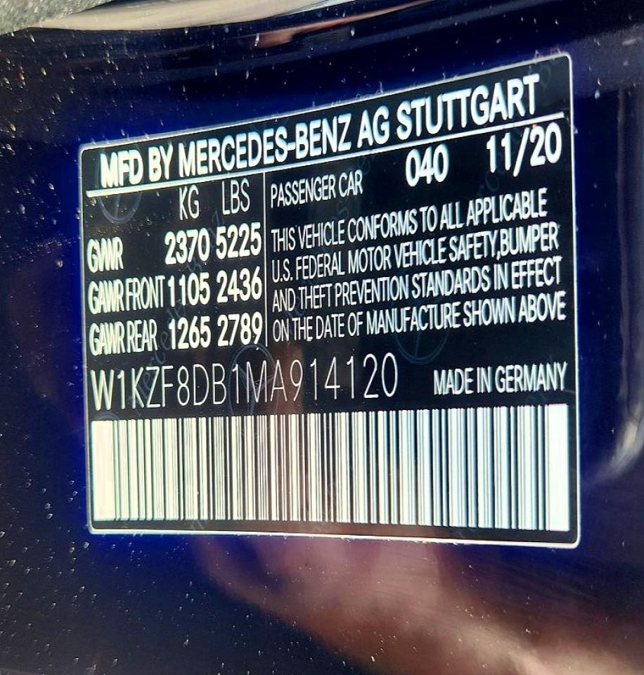 2021 Mercedes-benz E 350 Black vin: W1KZF8DB1MA914120
