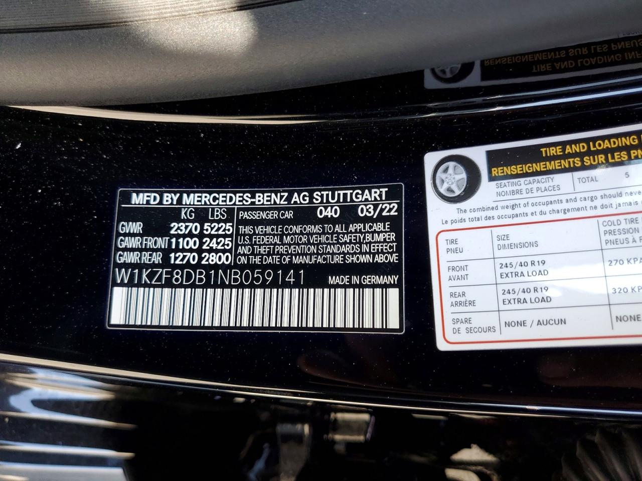 2022 Mercedes-benz E 350 Black vin: W1KZF8DB1NB059141