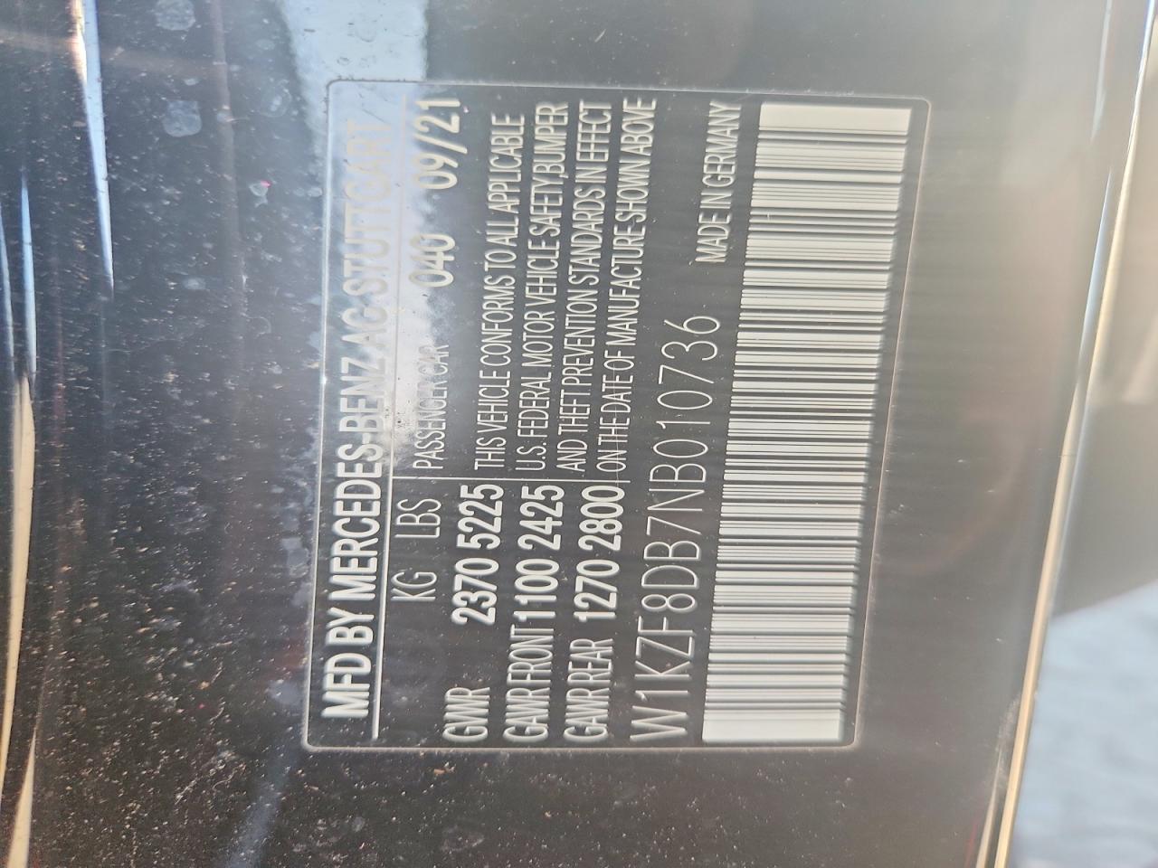 2022 Mercedes-benz E 350 Black vin: W1KZF8DB7NB010736