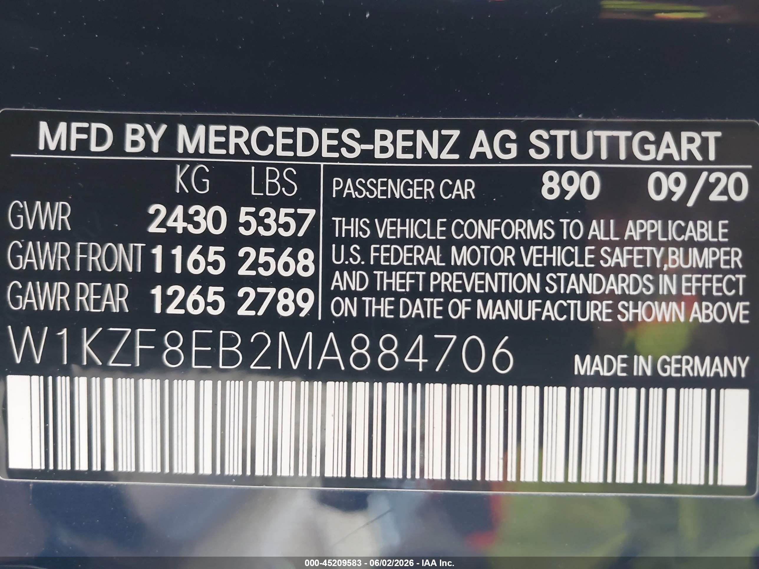 2021 Mercedes-benz E 350 4matic Navy vin: W1KZF8EB2MA884706