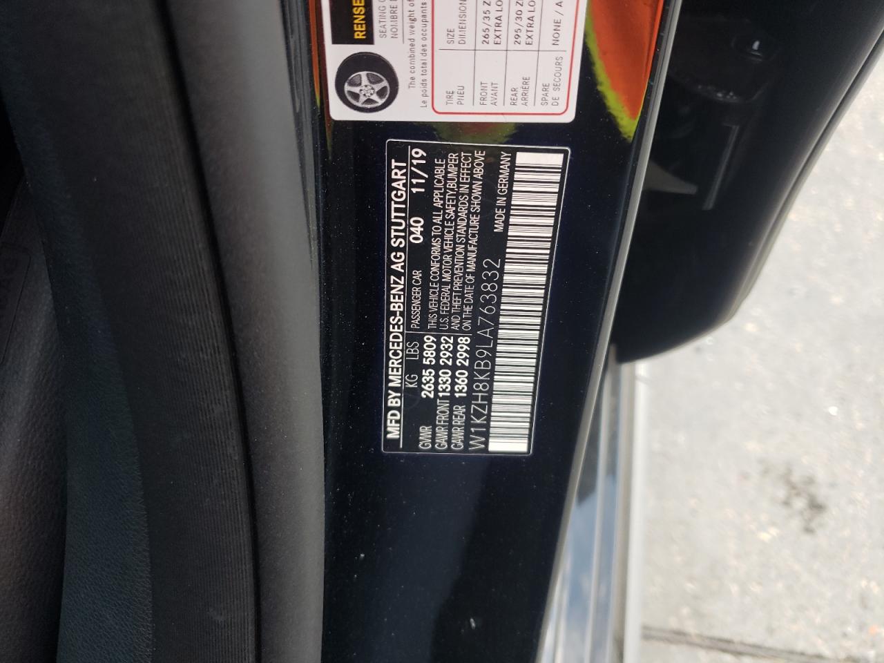 2020 Mercedes-benz E 63 Amg-s 4matic Black vin: W1KZH8KB9LA763832