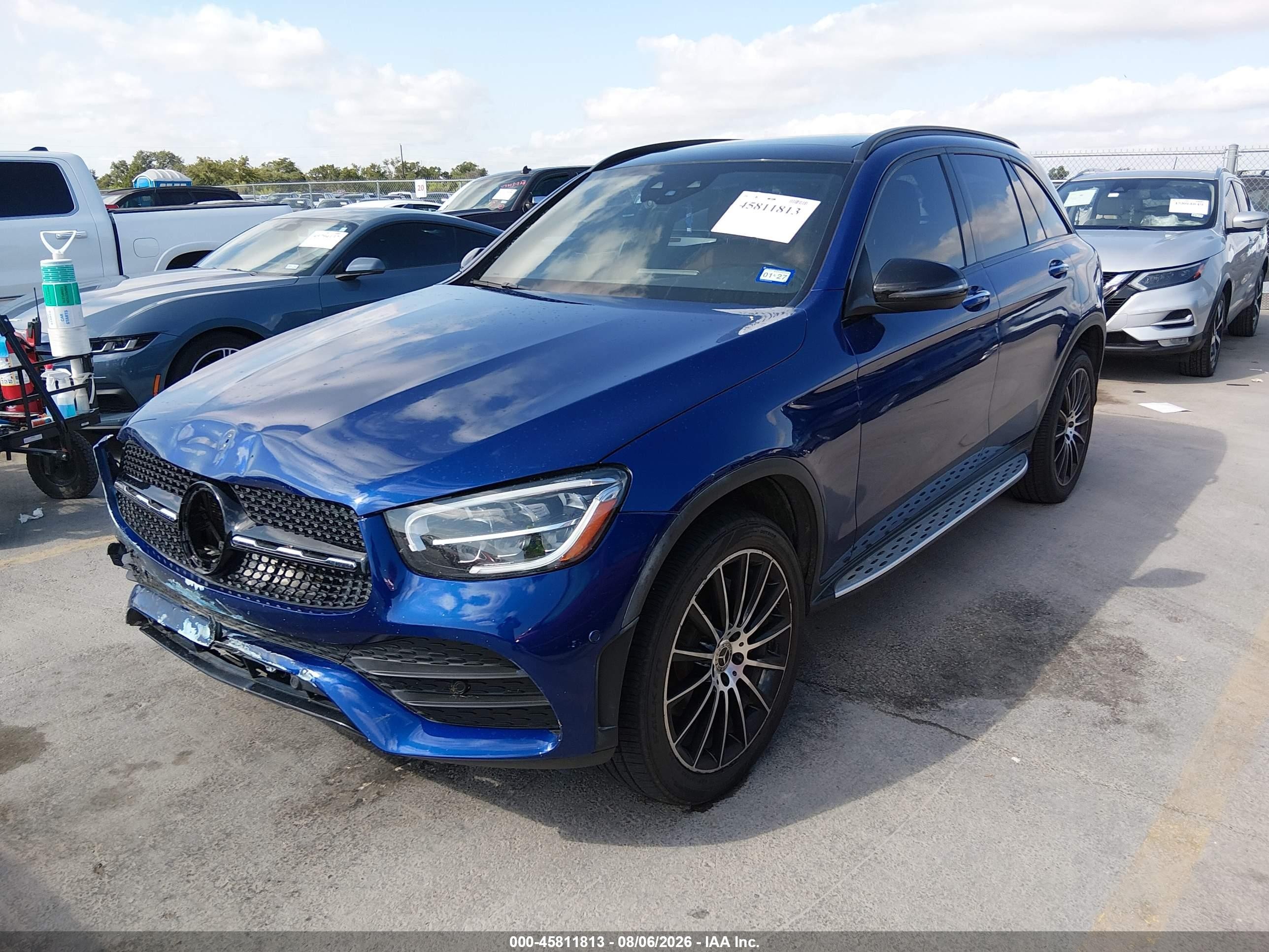 2021 Mercedes-benz Glc 300 Suv Blue vin: W1N0G8DB1MV283399