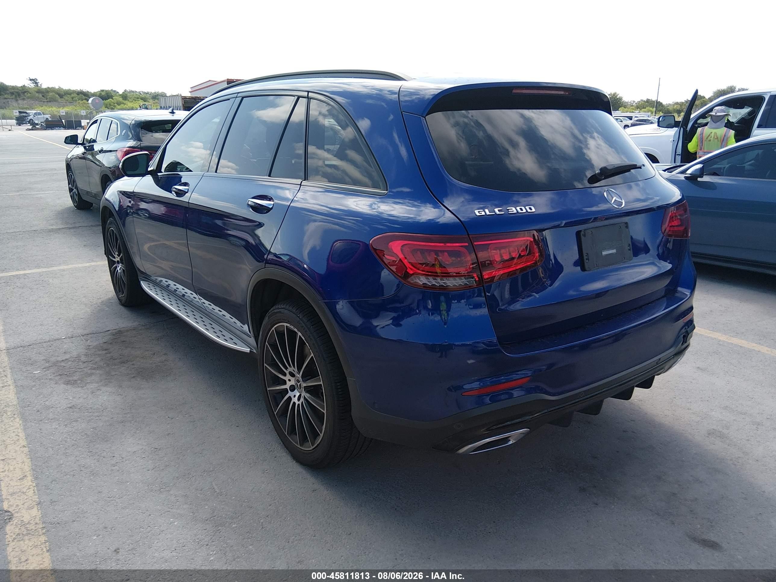 2021 Mercedes-benz Glc 300 Suv Blue vin: W1N0G8DB1MV283399