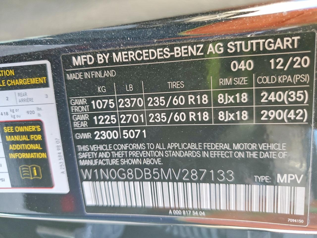 2021 Mercedes-benz Glc 300 Black vin: W1N0G8DB5MV287133