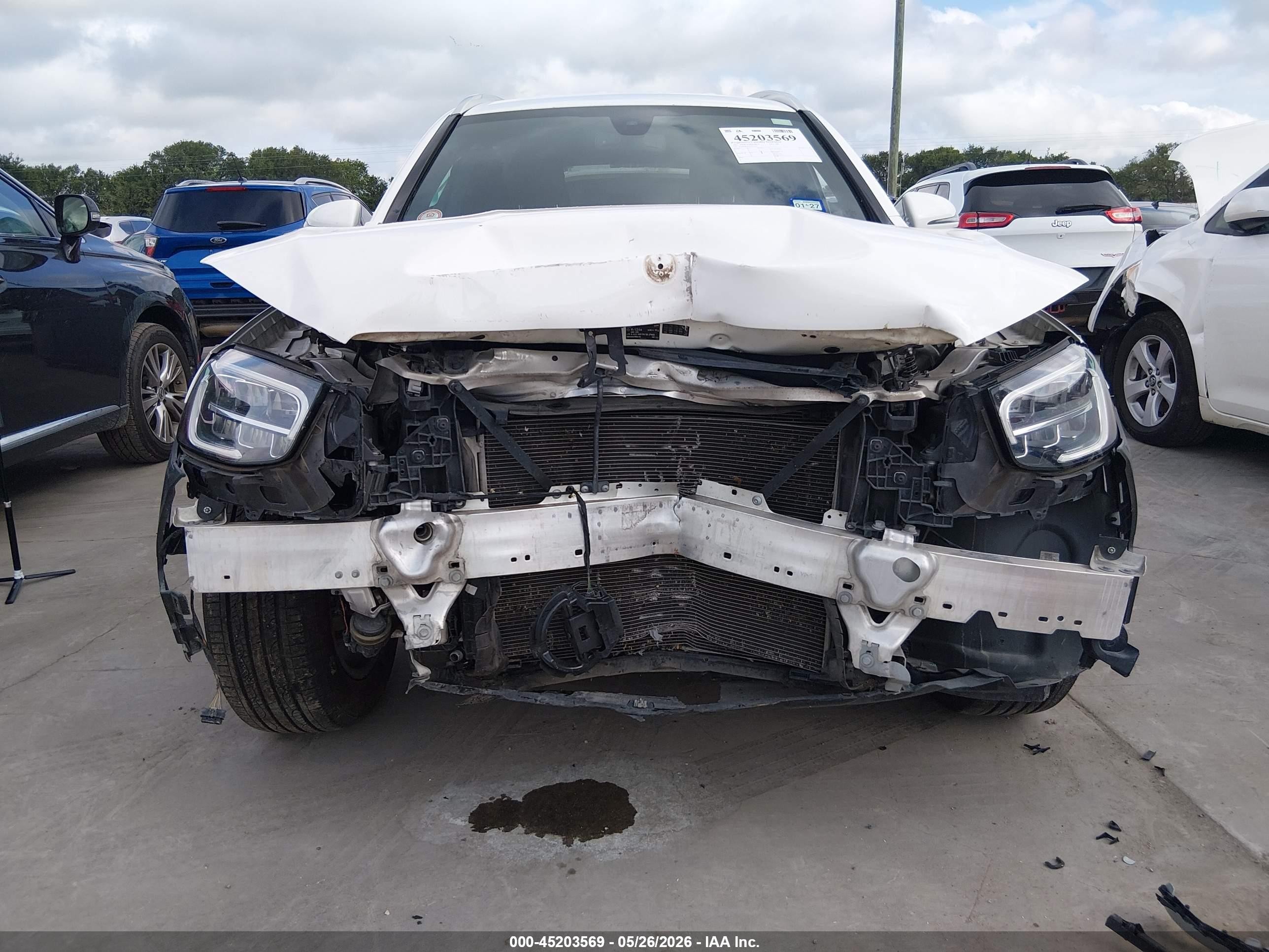 2021 Mercedes-benz Glc 300 Suv White vin: W1N0G8DB7MV296674