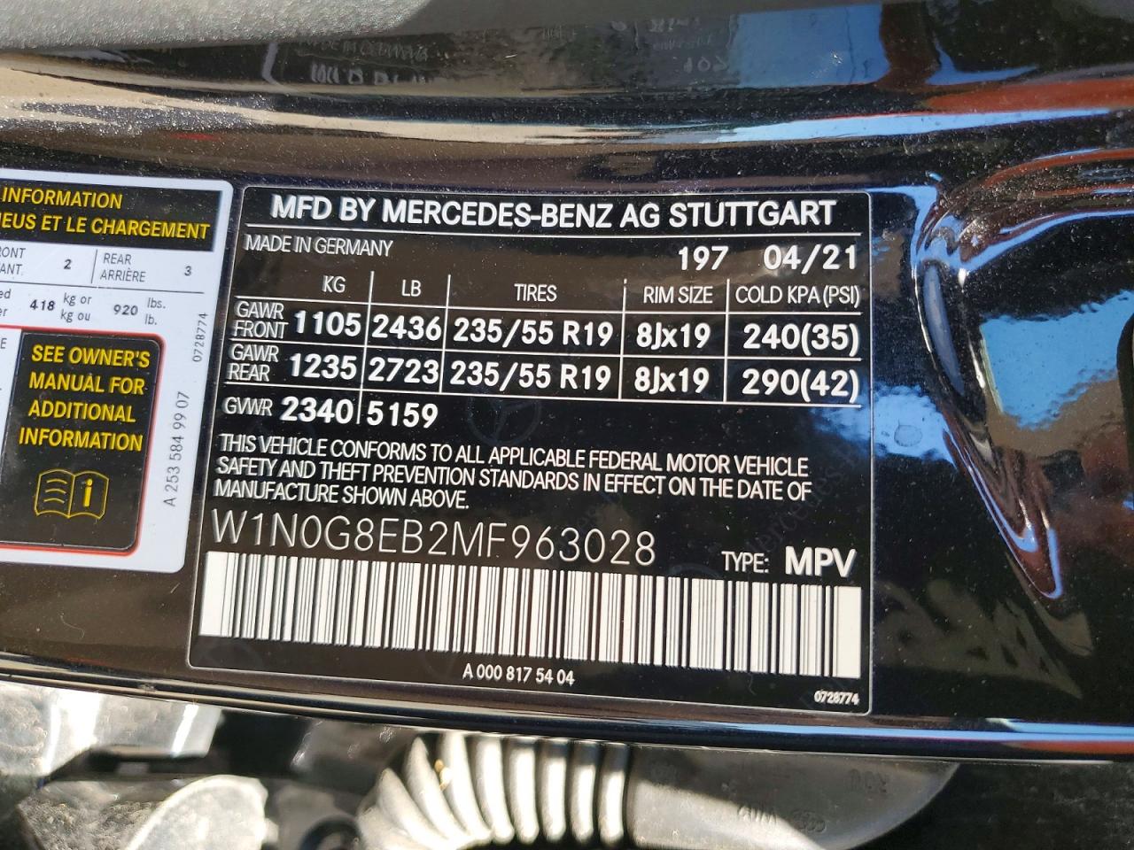 2021 Mercedes-benz Glc 300 4matic Black vin: W1N0G8EB2MF963028