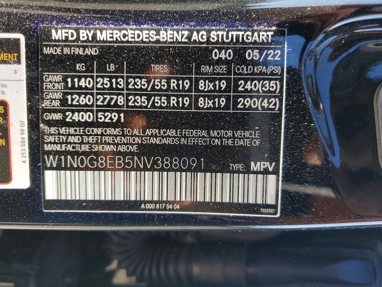 2022 Mercedes-benz Glc 300 4matic Черный vin: W1N0G8EB5NV388091