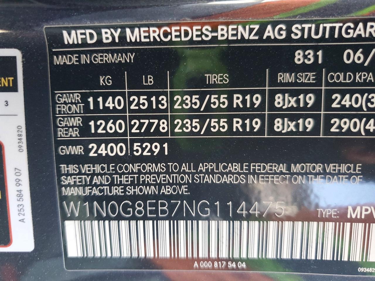 2022 Mercedes-benz Glc 300 4matic Charcoal vin: W1N0G8EB7NG114475