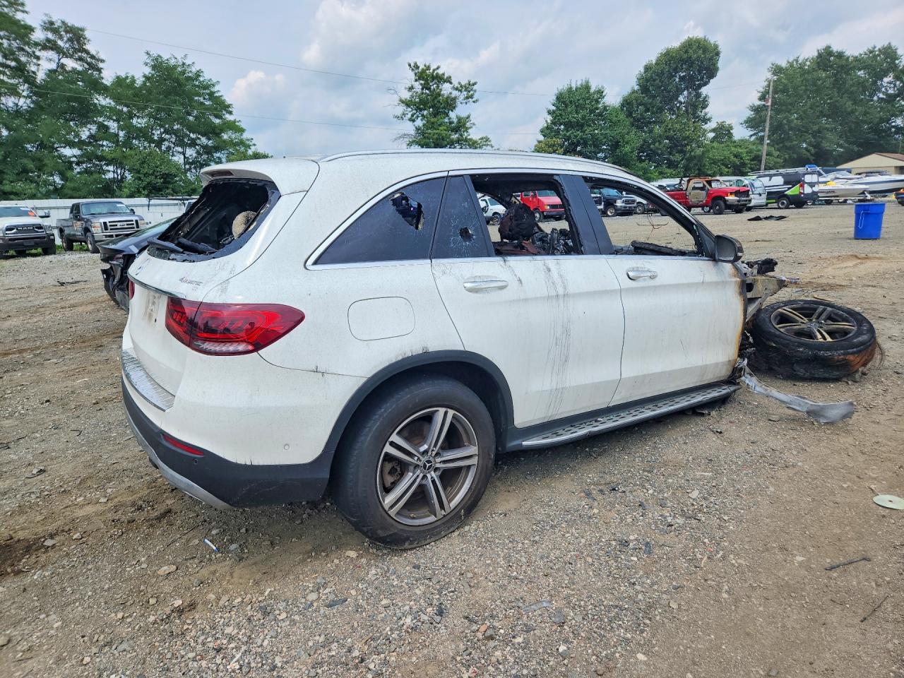 2021 Mercedes-benz Glc 300 4matic White vin: W1N0G8EB9MF998732