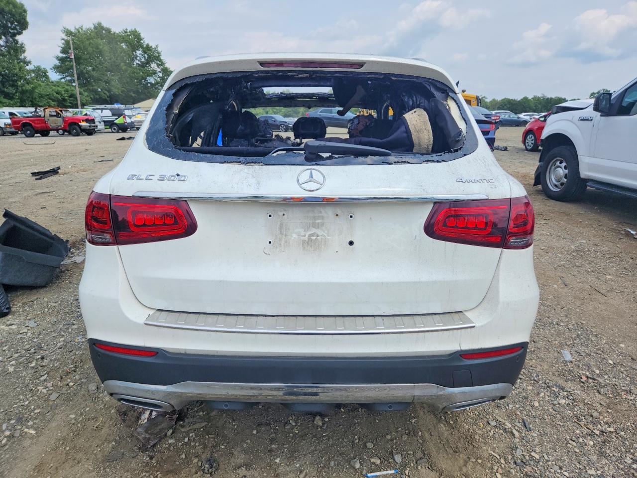 2021 Mercedes-benz Glc 300 4matic White vin: W1N0G8EB9MF998732