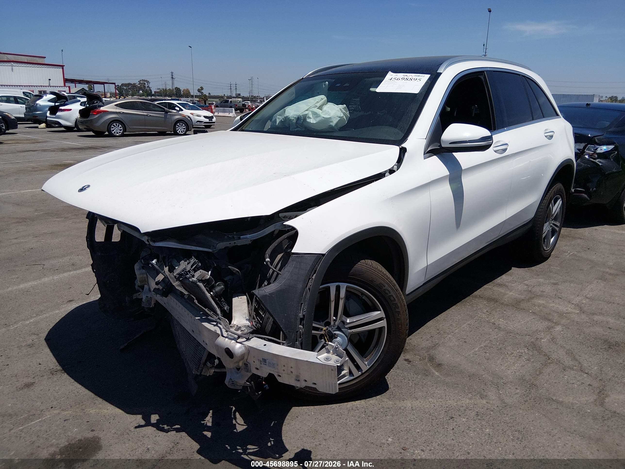 2022 Mercedes-benz Glc 300 4matic Suv White vin: W1N0G8EBXNG032532