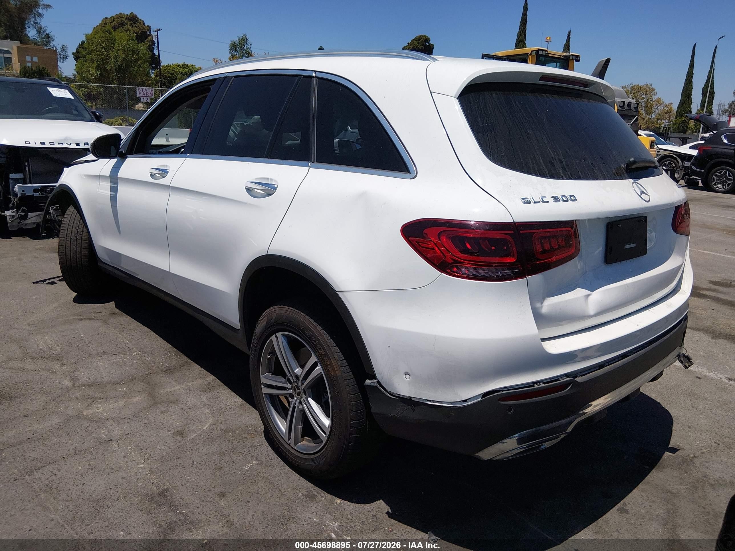 2022 Mercedes-benz Glc 300 4matic Suv White vin: W1N0G8EBXNG032532