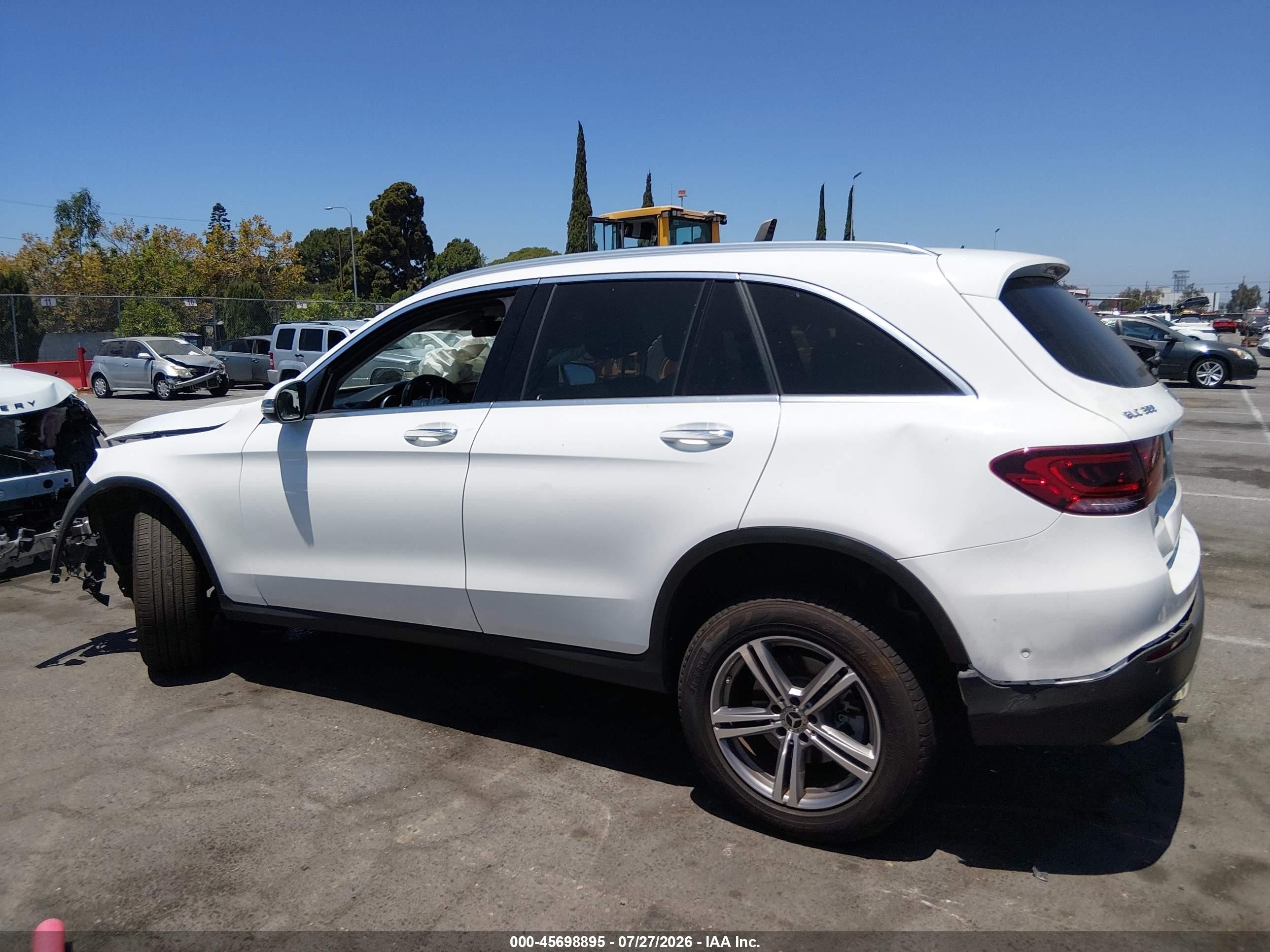2022 Mercedes-benz Glc 300 4matic Suv White vin: W1N0G8EBXNG032532