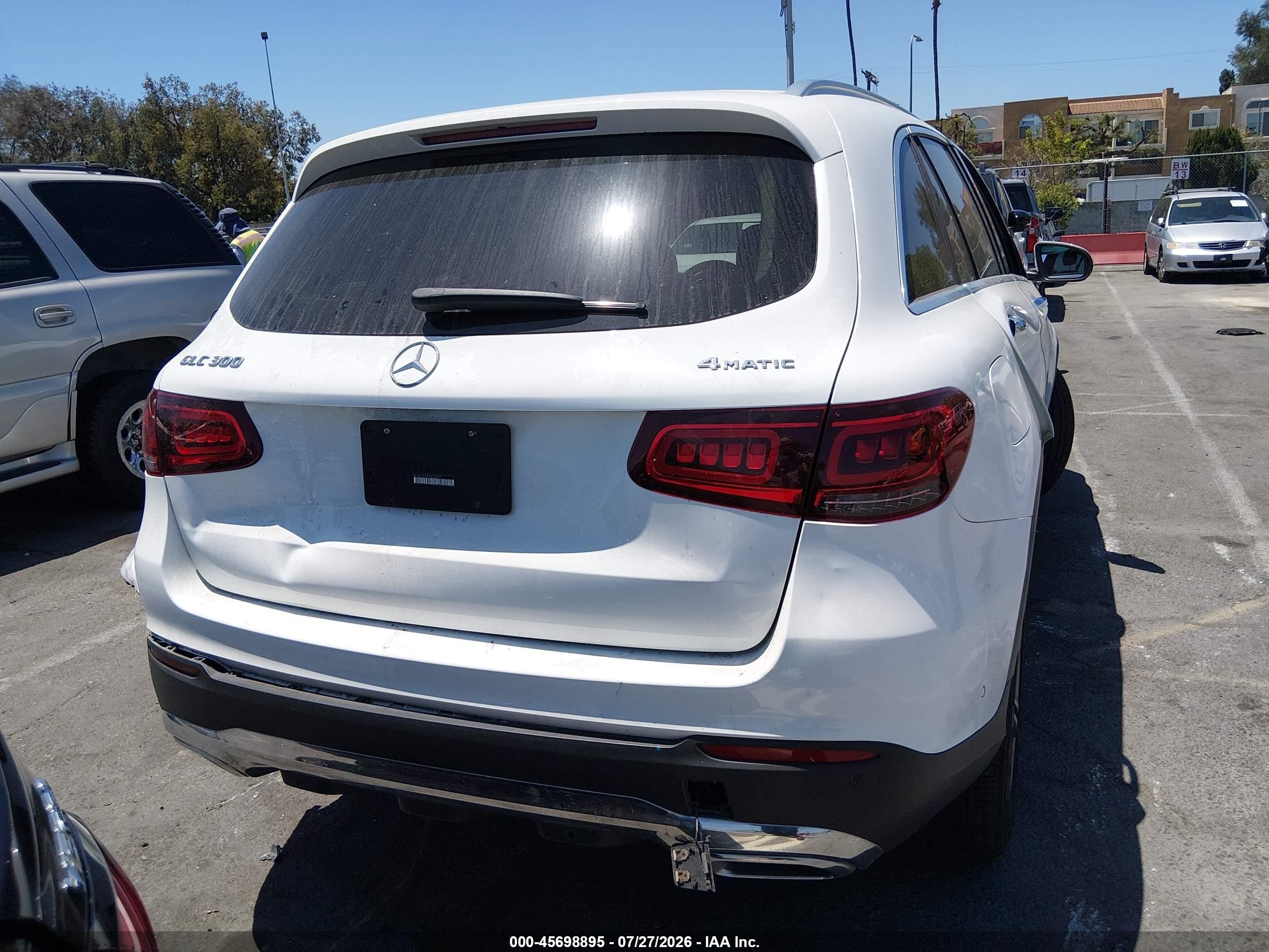 2022 Mercedes-benz Glc 300 4matic Suv White vin: W1N0G8EBXNG032532