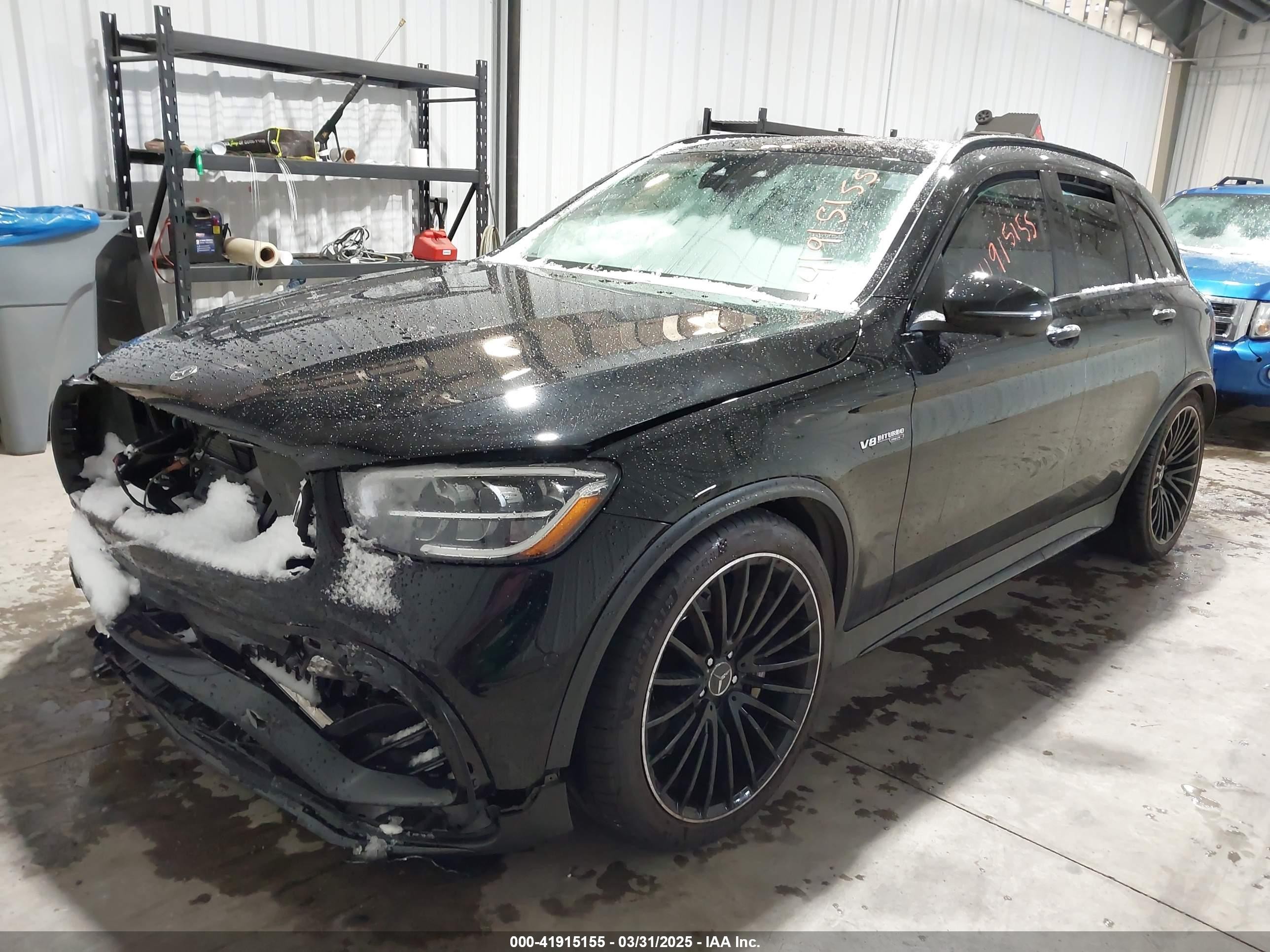 2021 Mercedes-benz Amg Glc 63 4matic Black vin: W1N0G8JB9MF960987