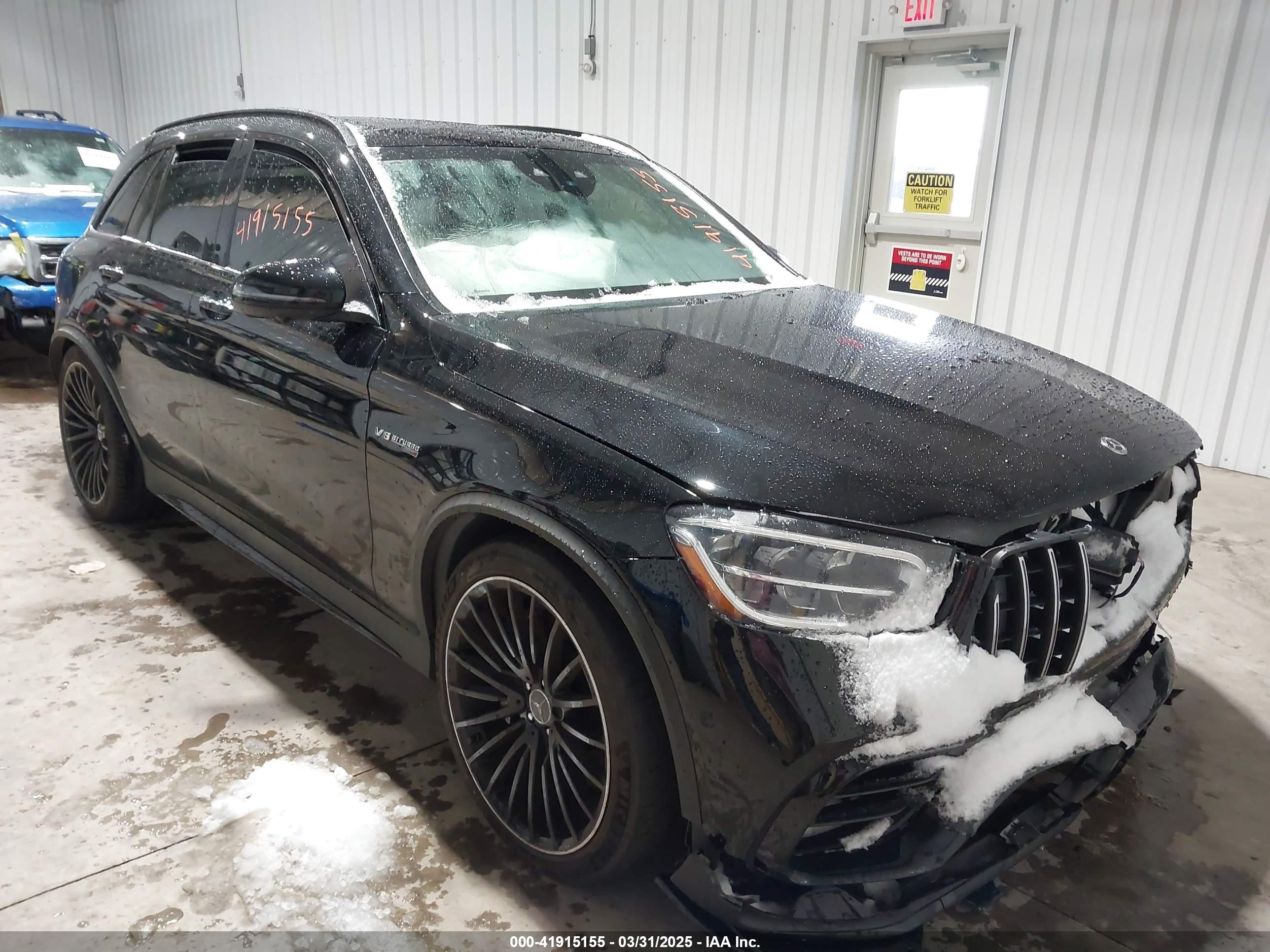 2021 Mercedes-benz Amg Glc 63 4matic Black vin: W1N0G8JB9MF960987