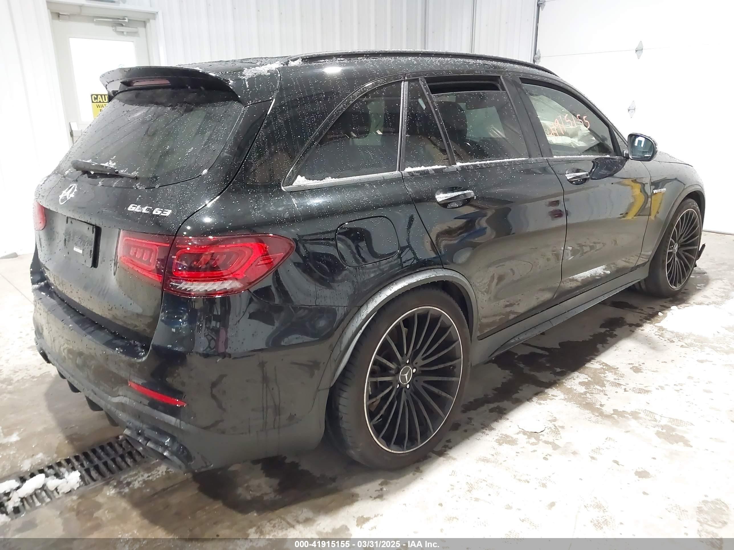 2021 Mercedes-benz Amg Glc 63 4matic Black vin: W1N0G8JB9MF960987