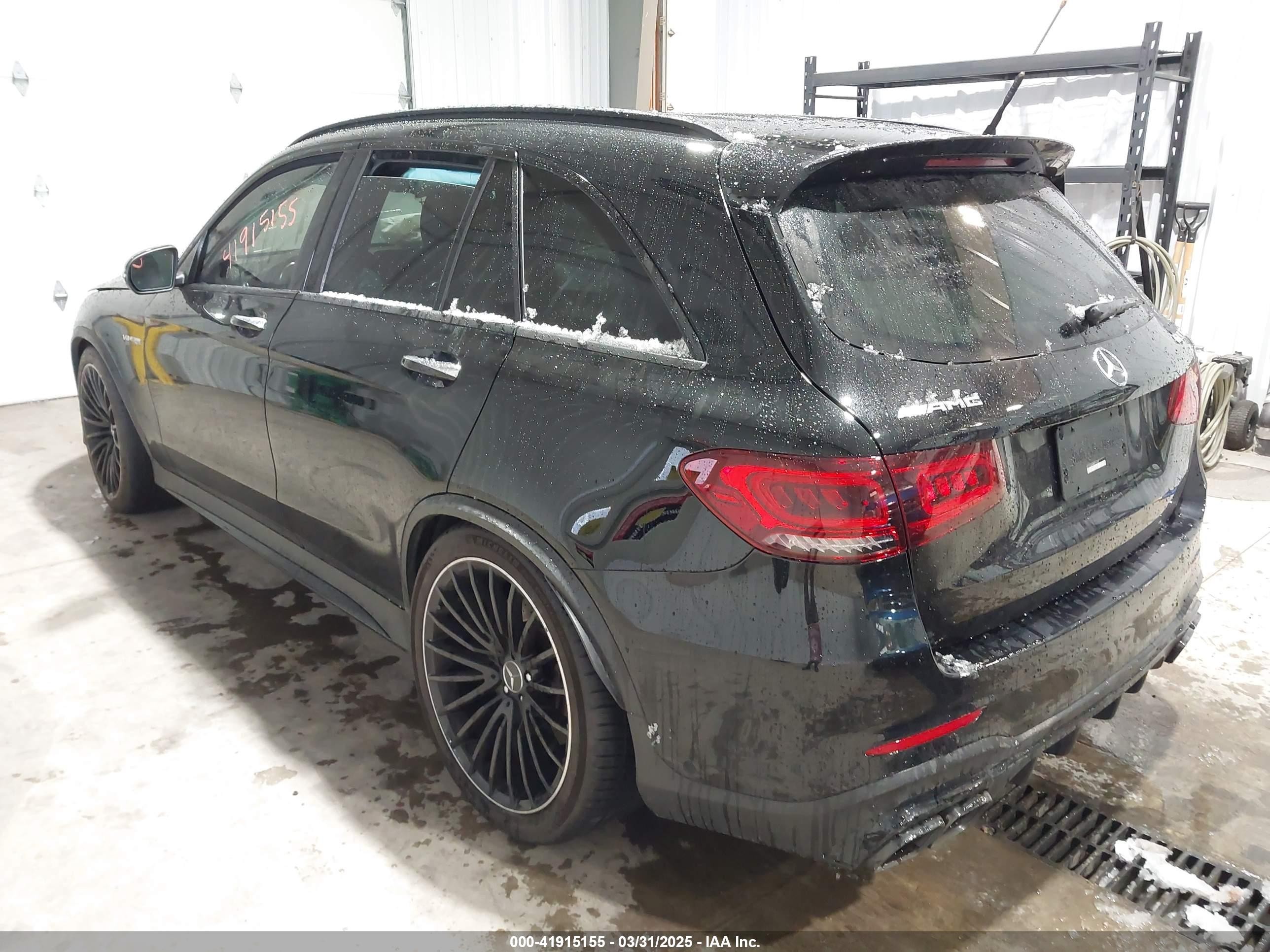 2021 Mercedes-benz Amg Glc 63 4matic Black vin: W1N0G8JB9MF960987