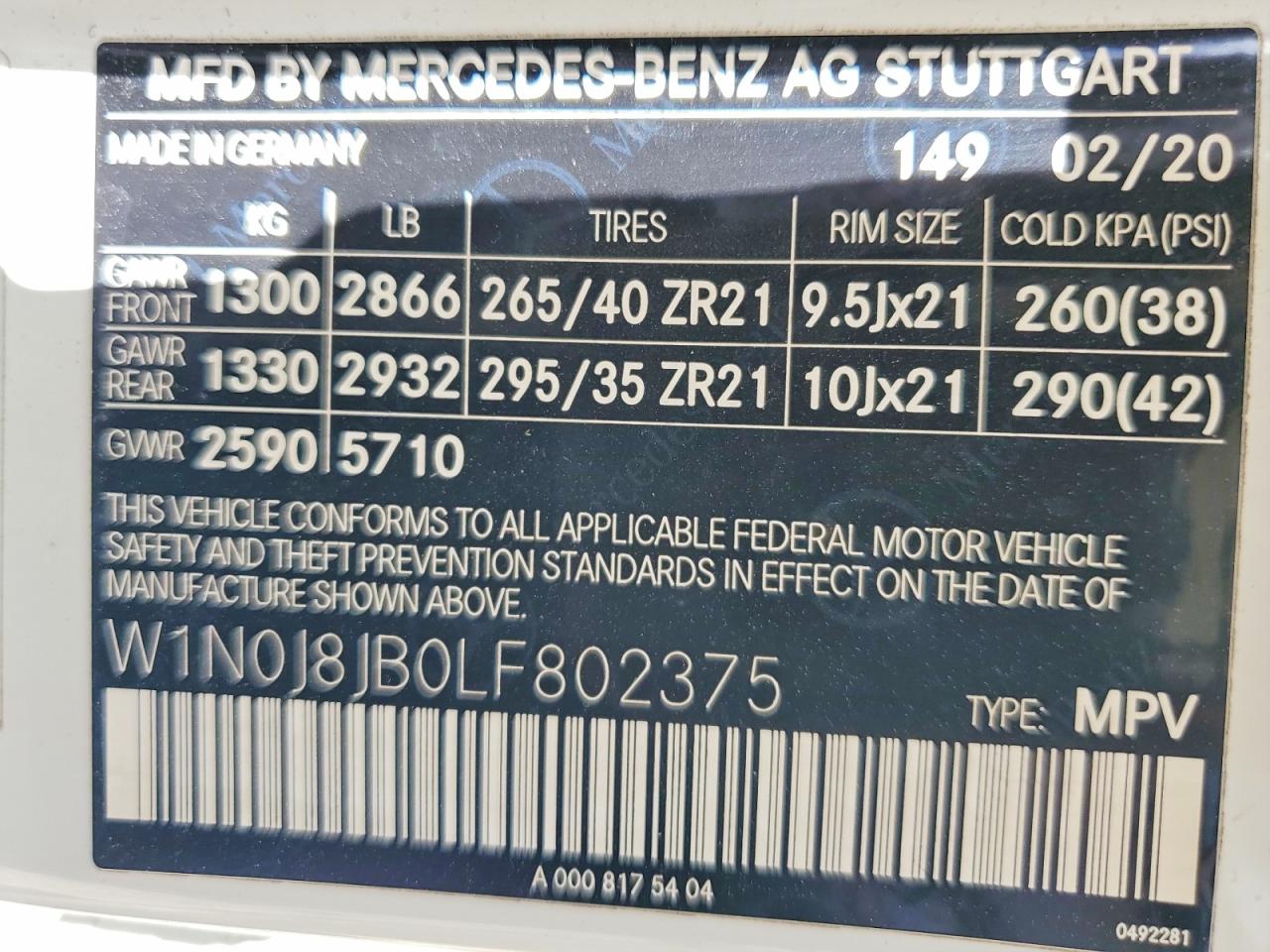 2020 Mercedes-benz Glc Coupe White vin: W1N0J8JB0LF802375