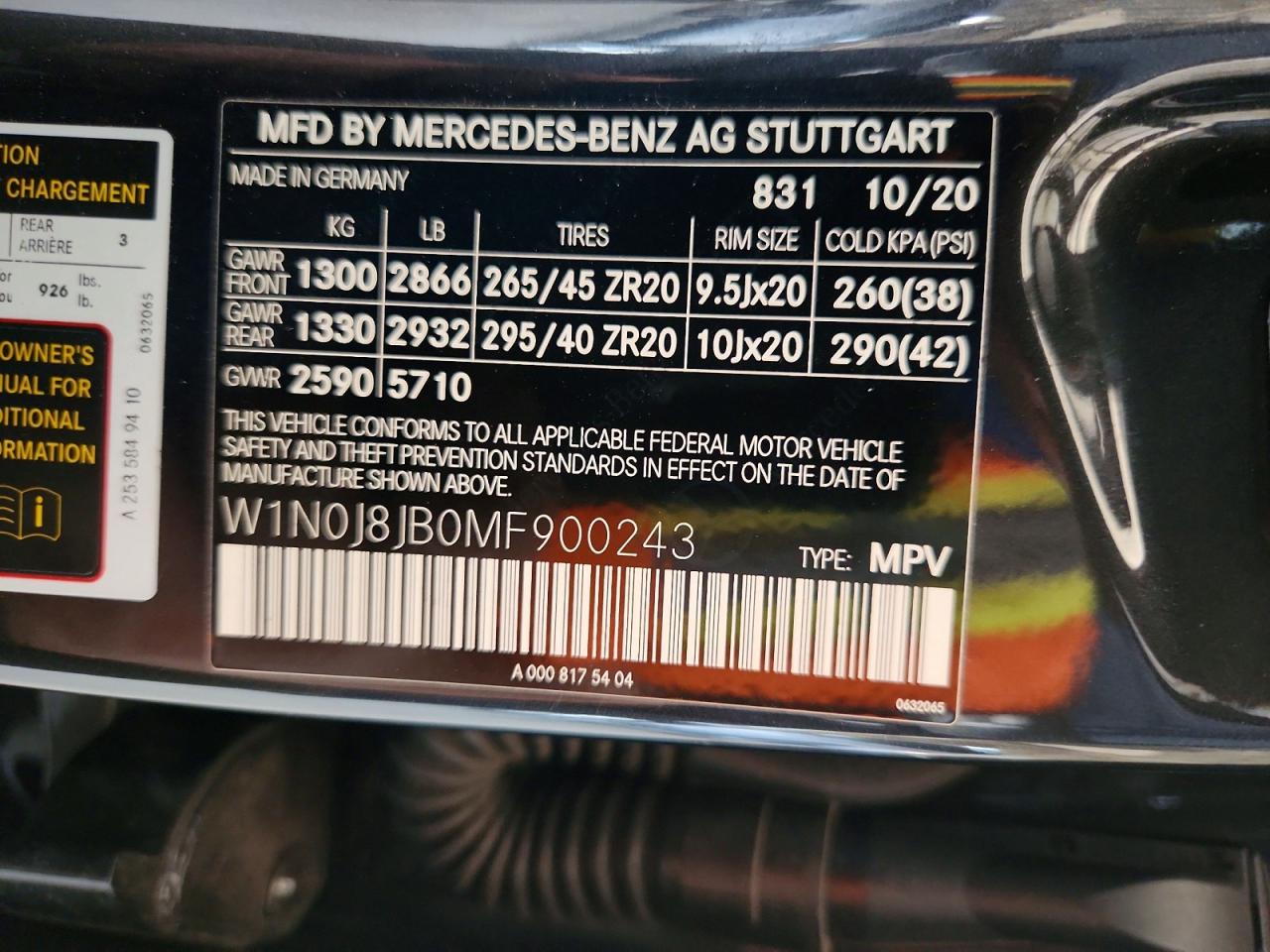 2021 Mercedes-benz Glc Coupe 63 4matic Amg Black vin: W1N0J8JB0MF900243