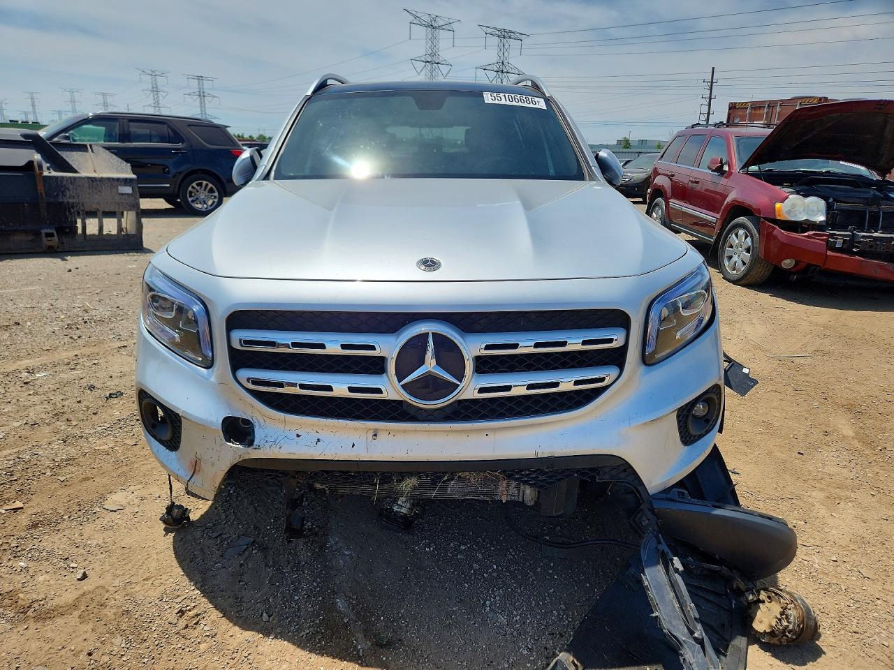 2021 Mercedes-benz Glb 250 4matic Серебряный vin: W1N4M4HB1MW159172