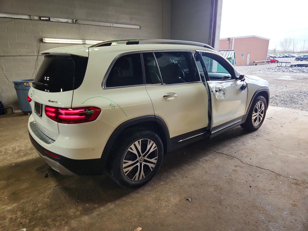 2024 Mercedes-benz Glb 250 4matic Белый vin: W1N4M4HB7RW354183