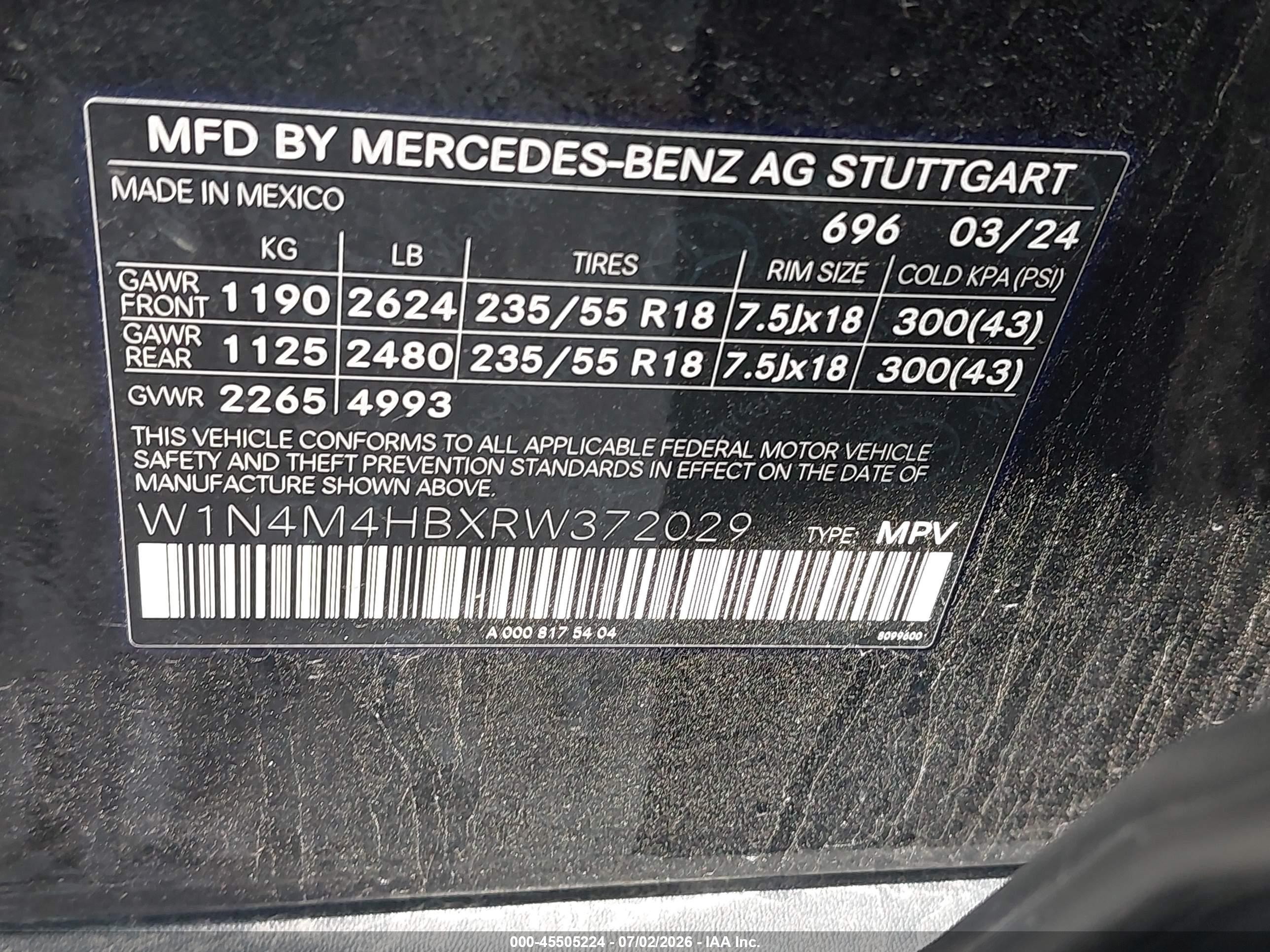 2024 Mercedes-benz Glb 250 4matic Black vin: W1N4M4HBXRW372029