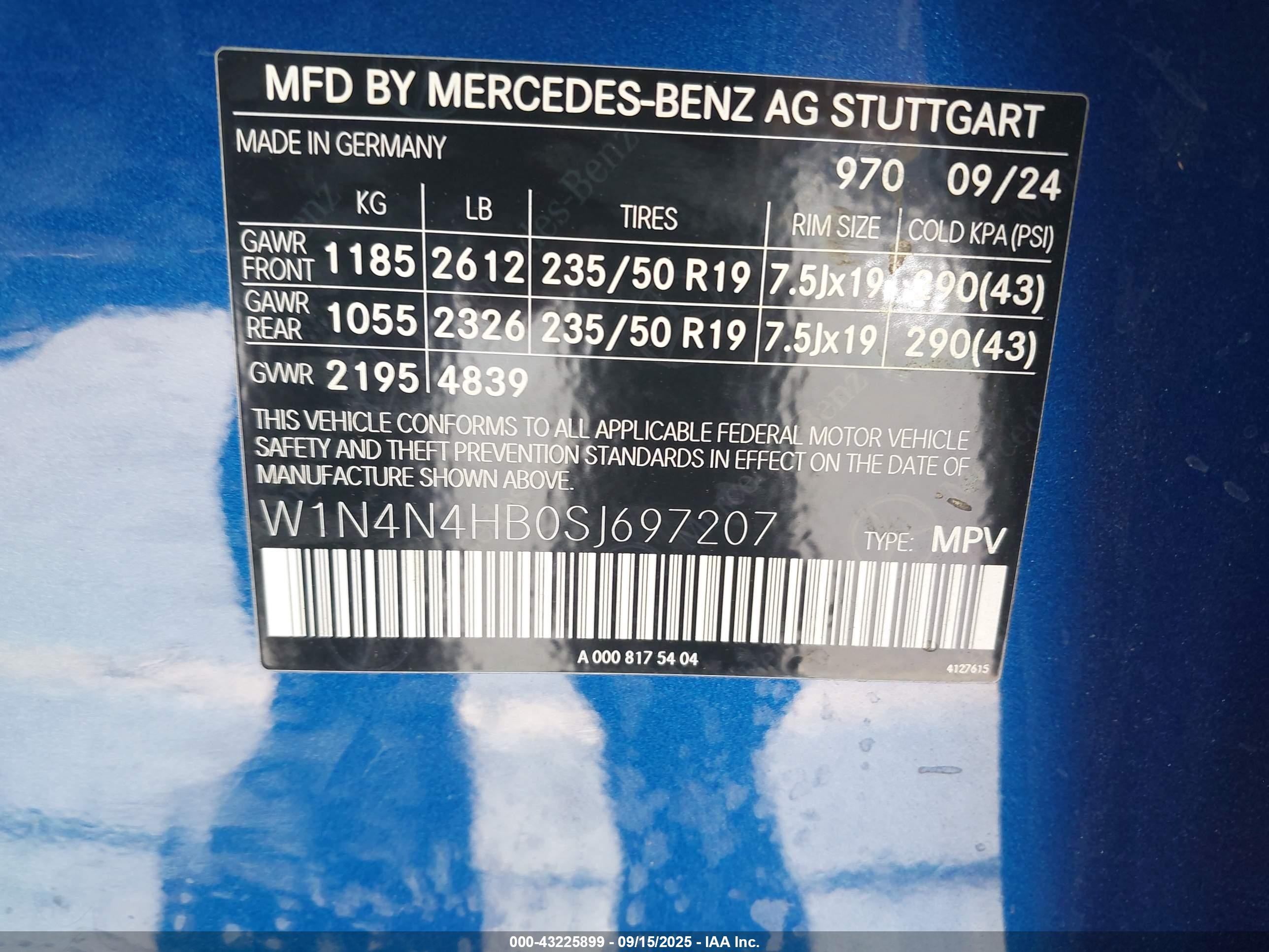 2025 Mercedes-benz Gla 250 4matic Синий vin: W1N4N4HB0SJ697207