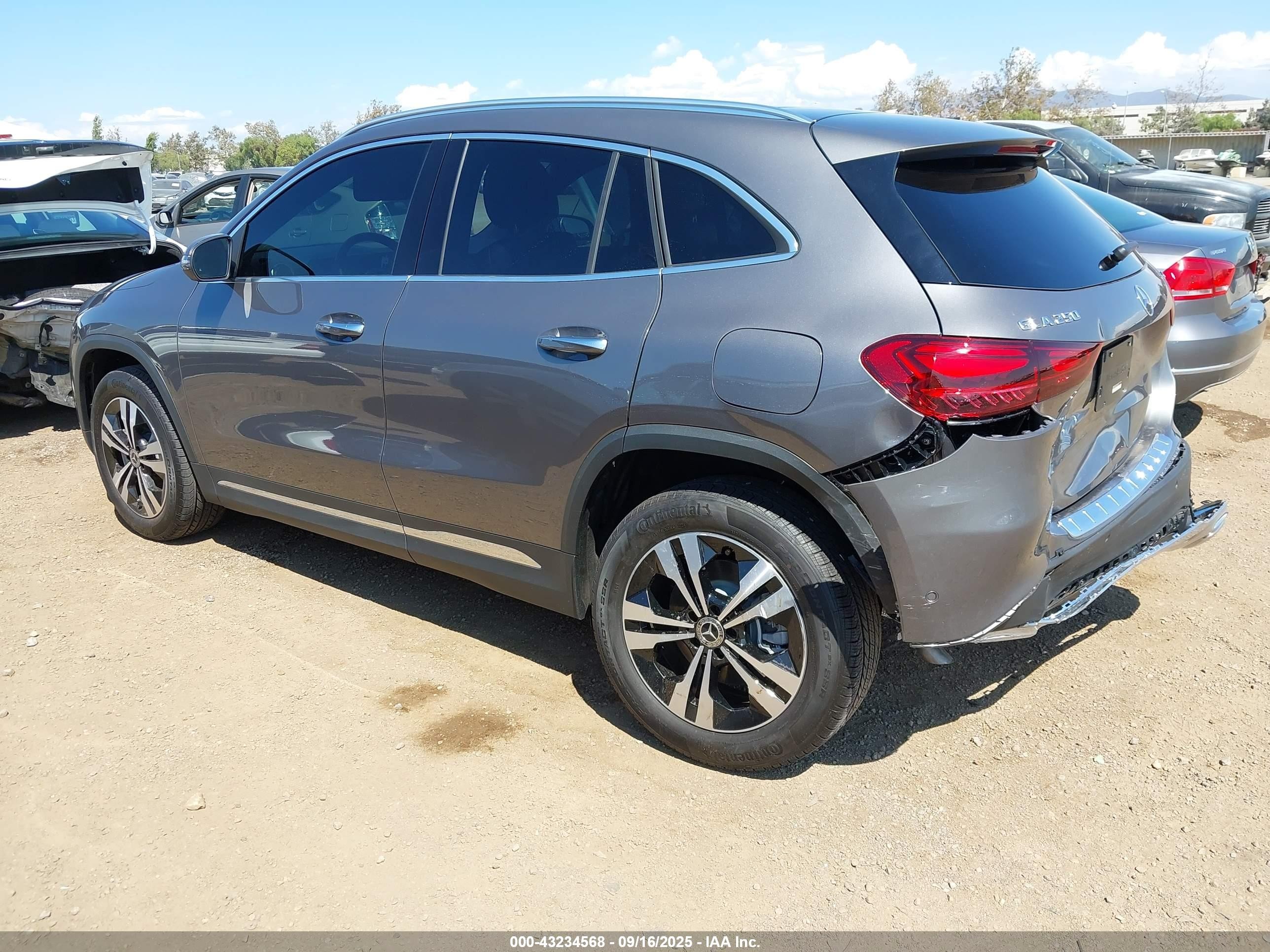 2025 Mercedes-benz Gla 250 4matic Серый vin: W1N4N4HB2SJ730532