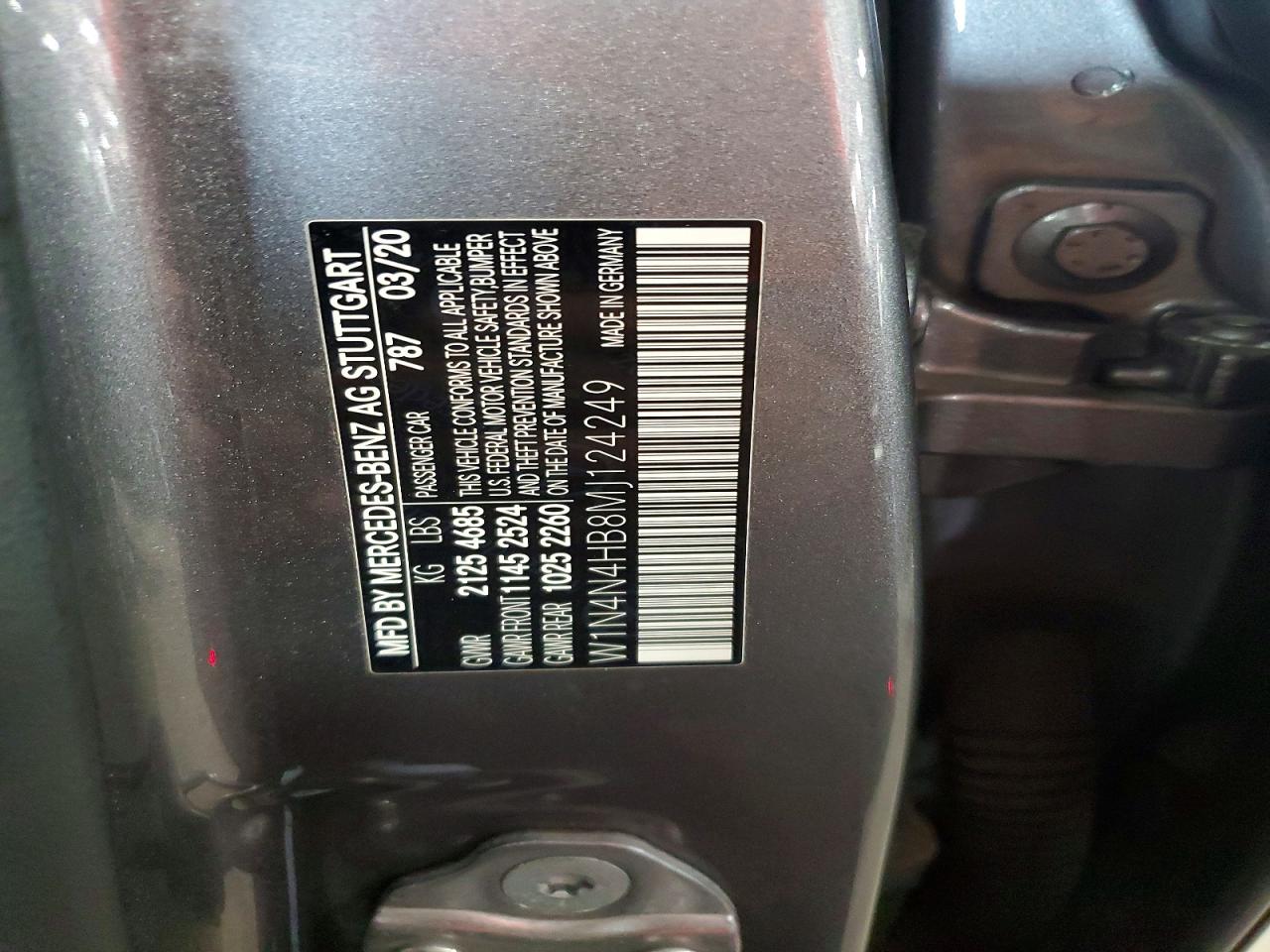 2021 Mercedes-benz Gla 250 4matic Gray vin: W1N4N4HB8MJ124249