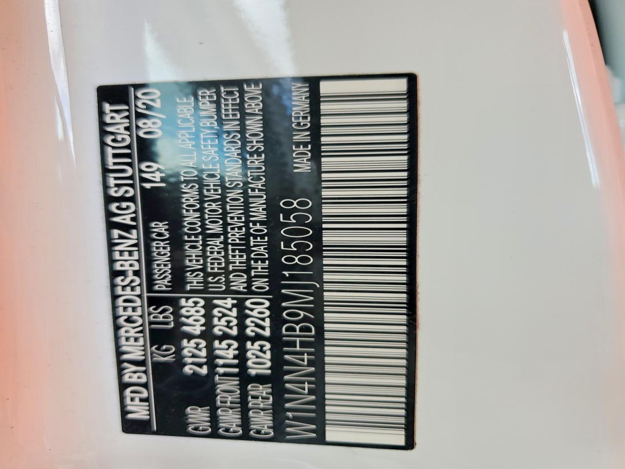 2021 Mercedes-benz Gla 250 4matic White vin: W1N4N4HB9MJ185058