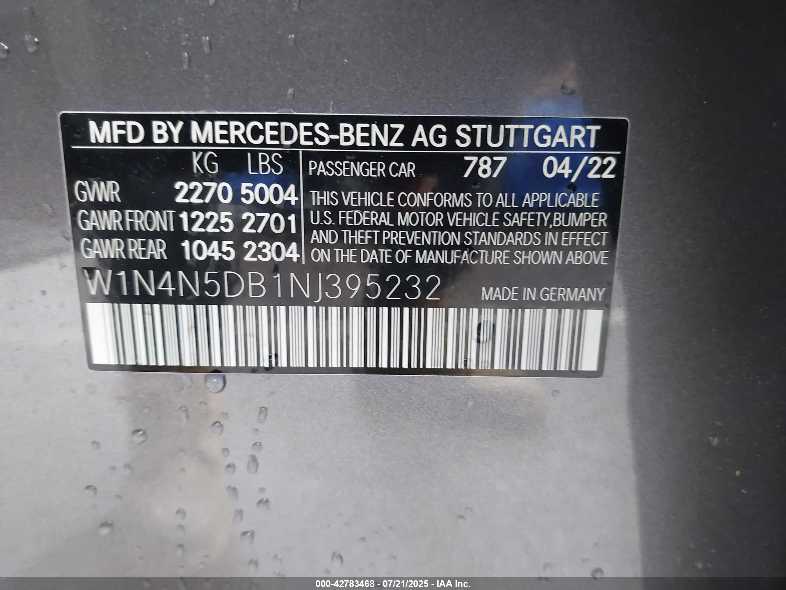 2022 Mercedes-benz Amg Gla 45 4matic Gray vin: W1N4N5DB1NJ395232