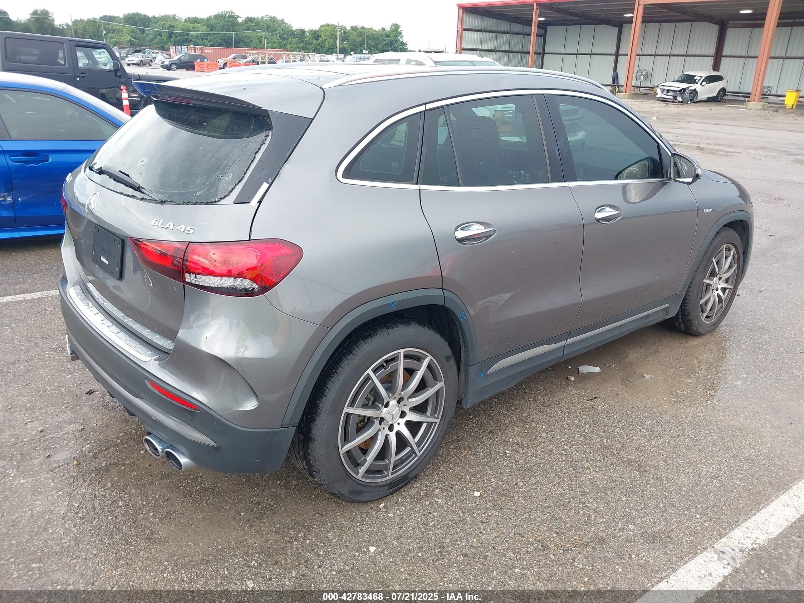 2022 Mercedes-benz Amg Gla 45 4matic Gray vin: W1N4N5DB1NJ395232