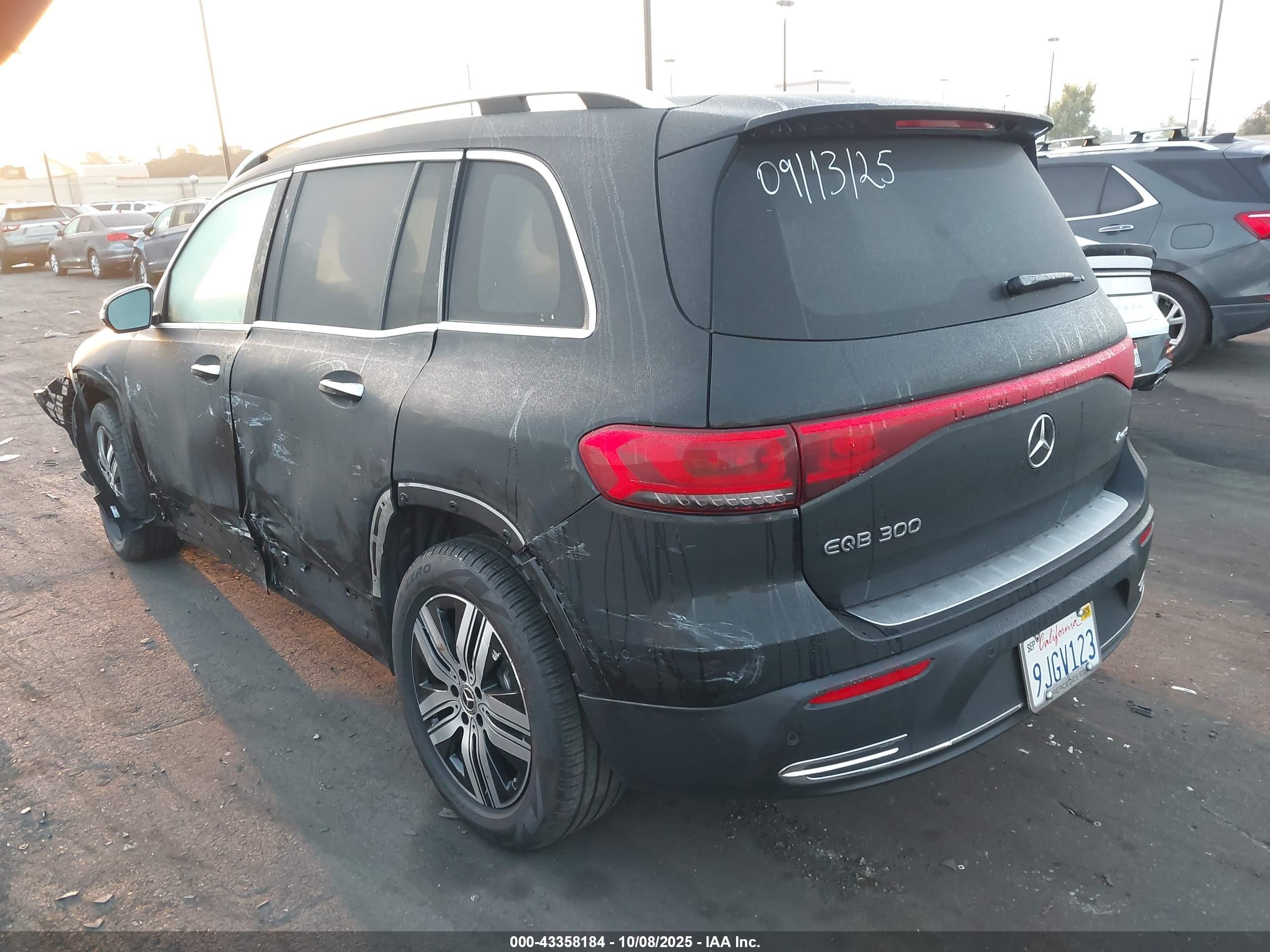 2023 Mercedes-benz Eqb 300 Suv 4matic Черный vin: W1N9M0KB1PN055704