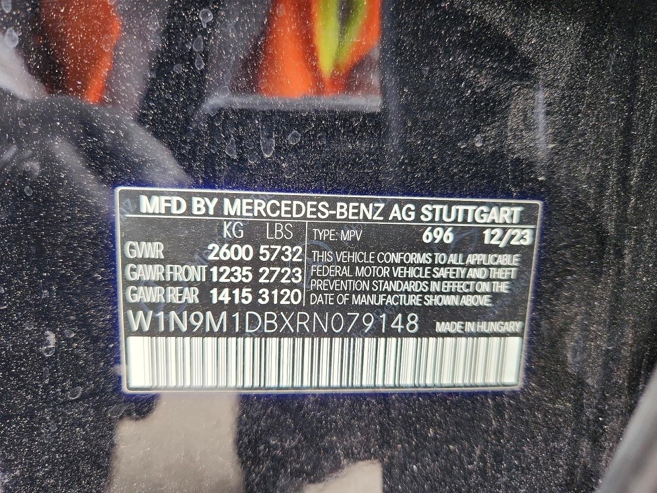 2024 Mercedes-benz Eqb 350 4matic Black vin: W1N9M1DBXRN079148