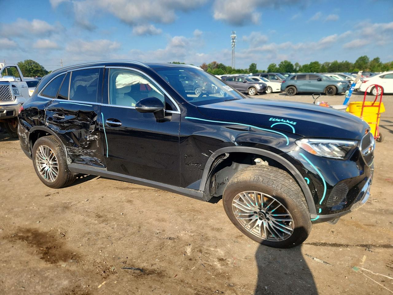 2024 Mercedes-benz Glc 300 4matic Черный vin: W1NKM4HB6RF173437