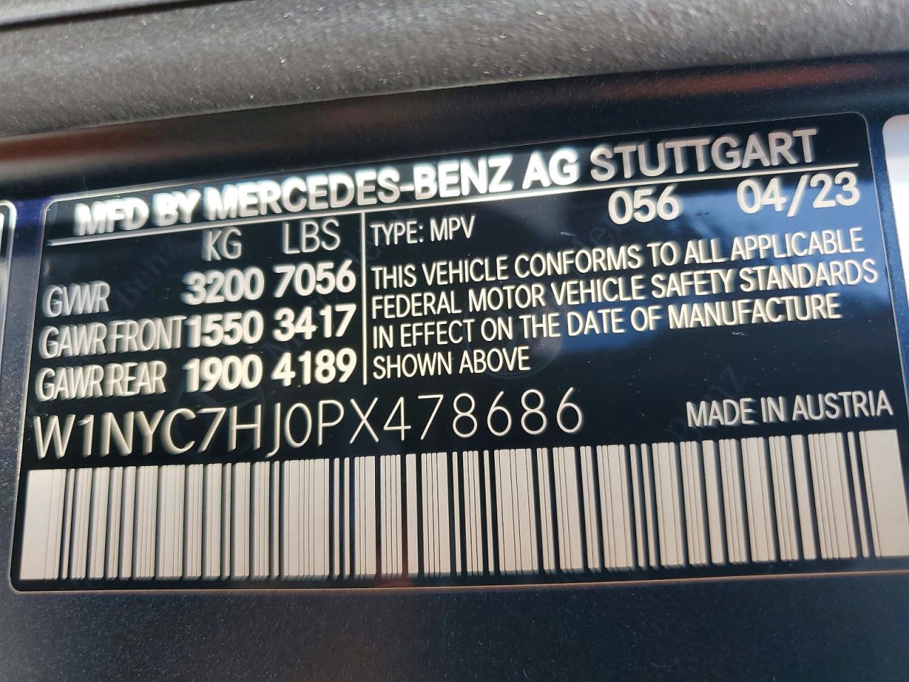 2023 Mercedes-benz G 63 Amg Charcoal vin: W1NYC7HJ0PX478686