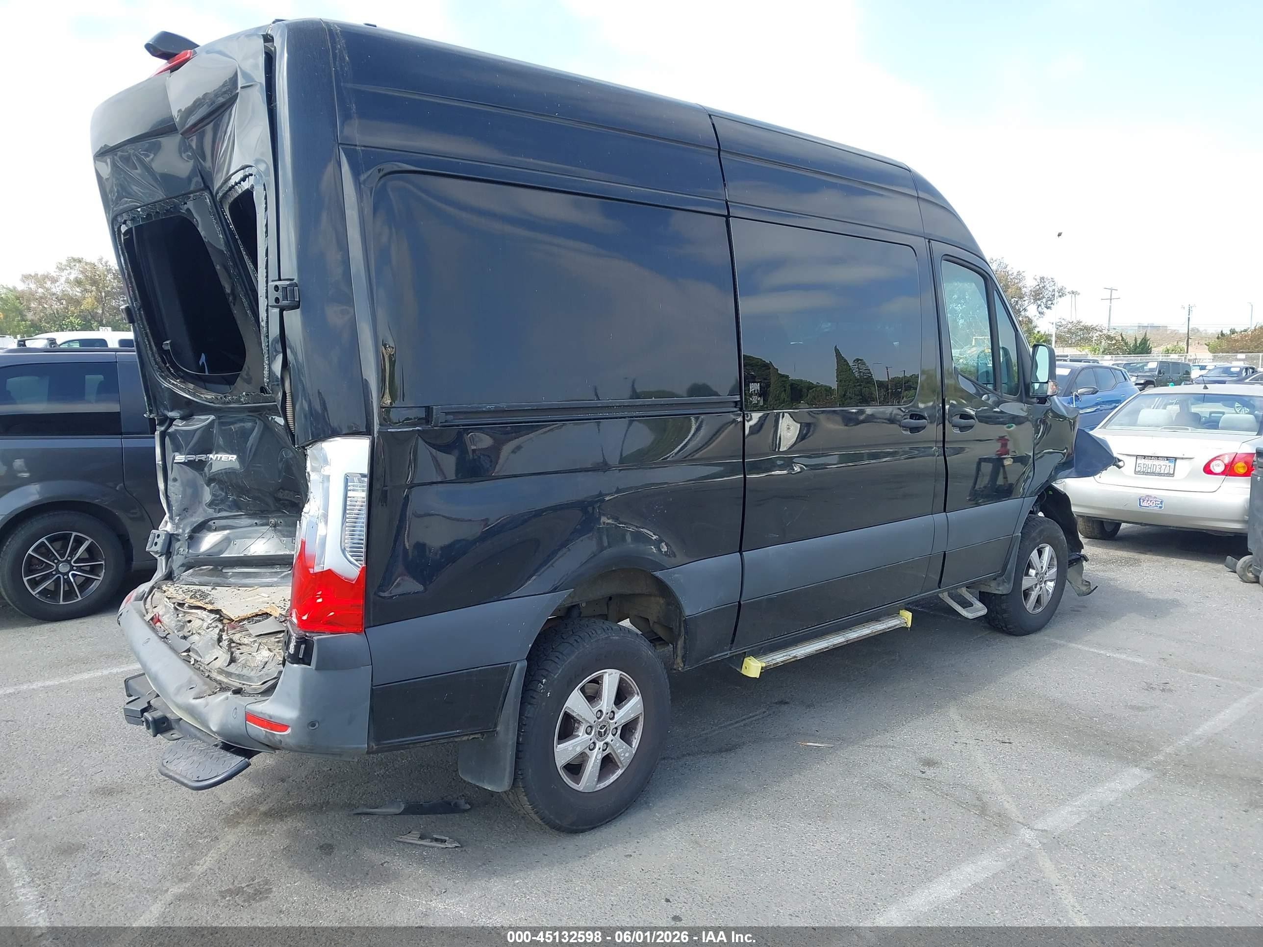 2021 Mercedes-benz Sprinter 2500 Standard Roof V6 Black vin: W1W4EBVY2MT055720