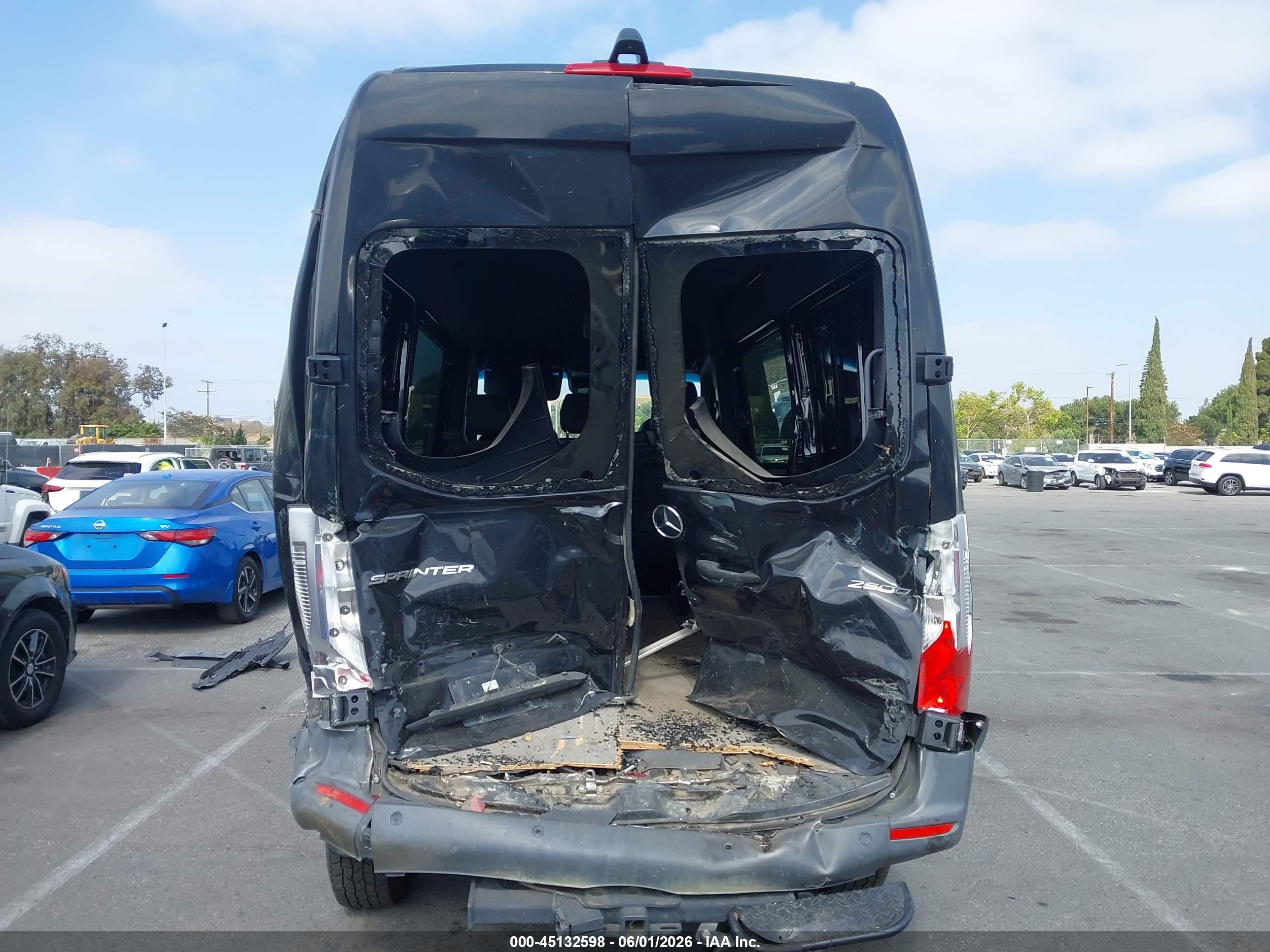 2021 Mercedes-benz Sprinter 2500 Standard Roof V6 Black vin: W1W4EBVY2MT055720